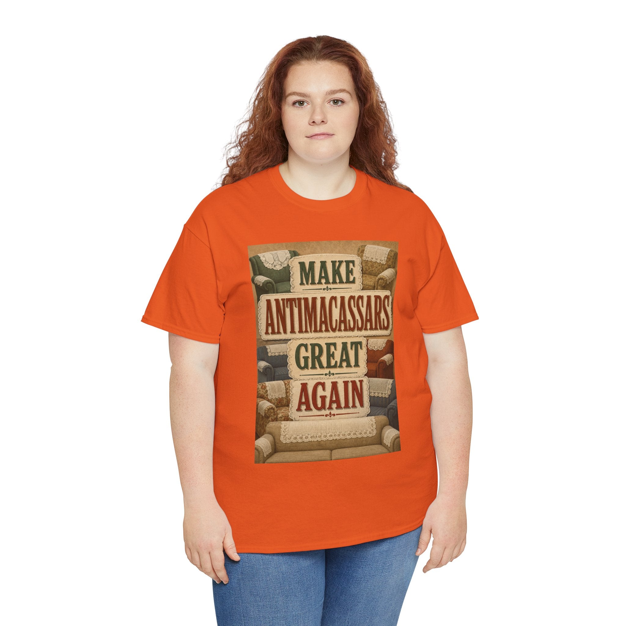 Make Antimacassars Great Again - Dark Unisex Heavy Cotton Tee