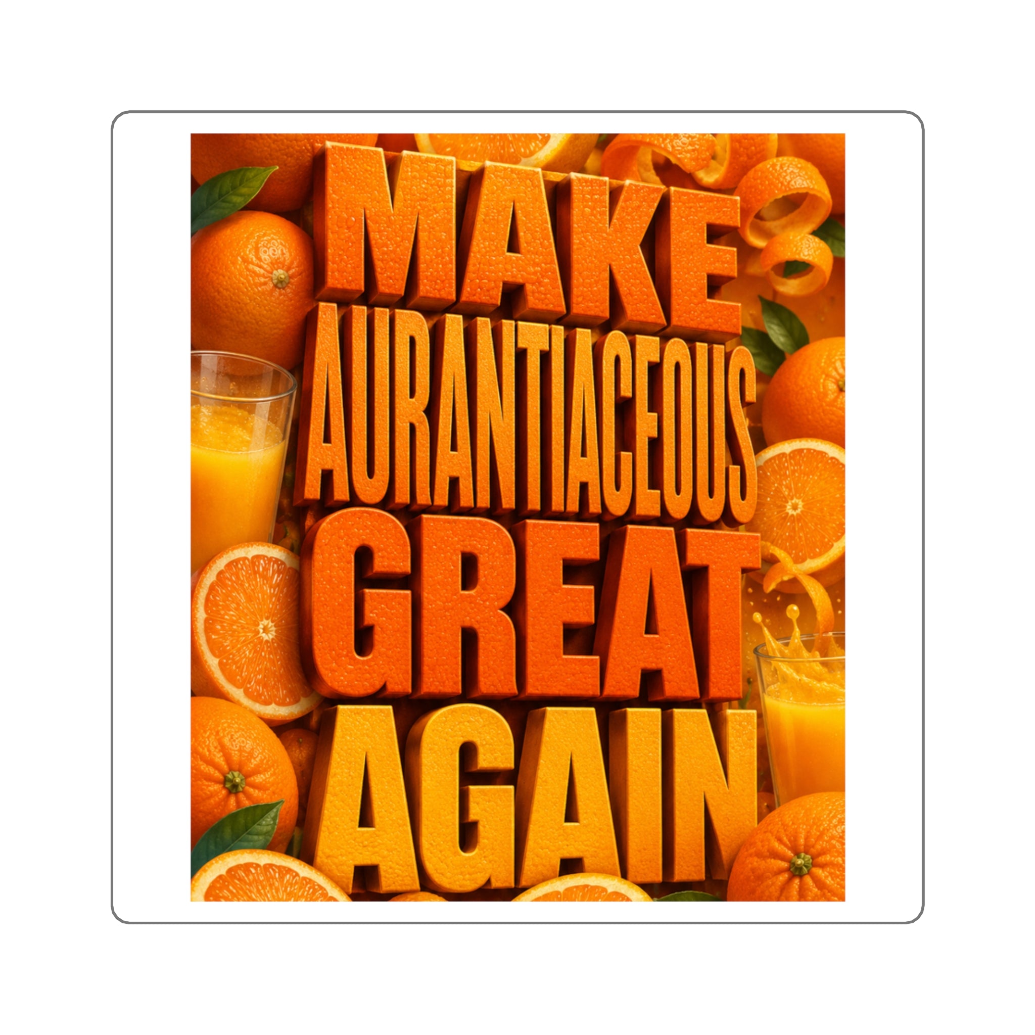 Make Aurantiaceous Great Again - Square Stickers