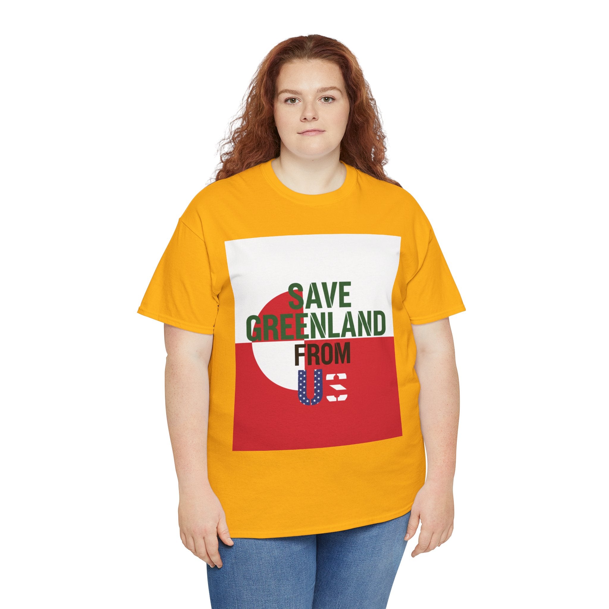 Save Greenland From US - Dark Unisex Heavy Cotton Tee