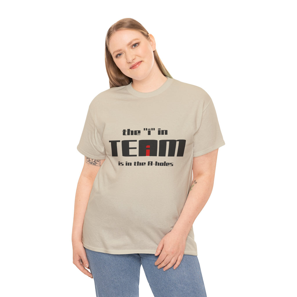 The "i" in TEAM - Light Unisex Heavy Cotton Tee
