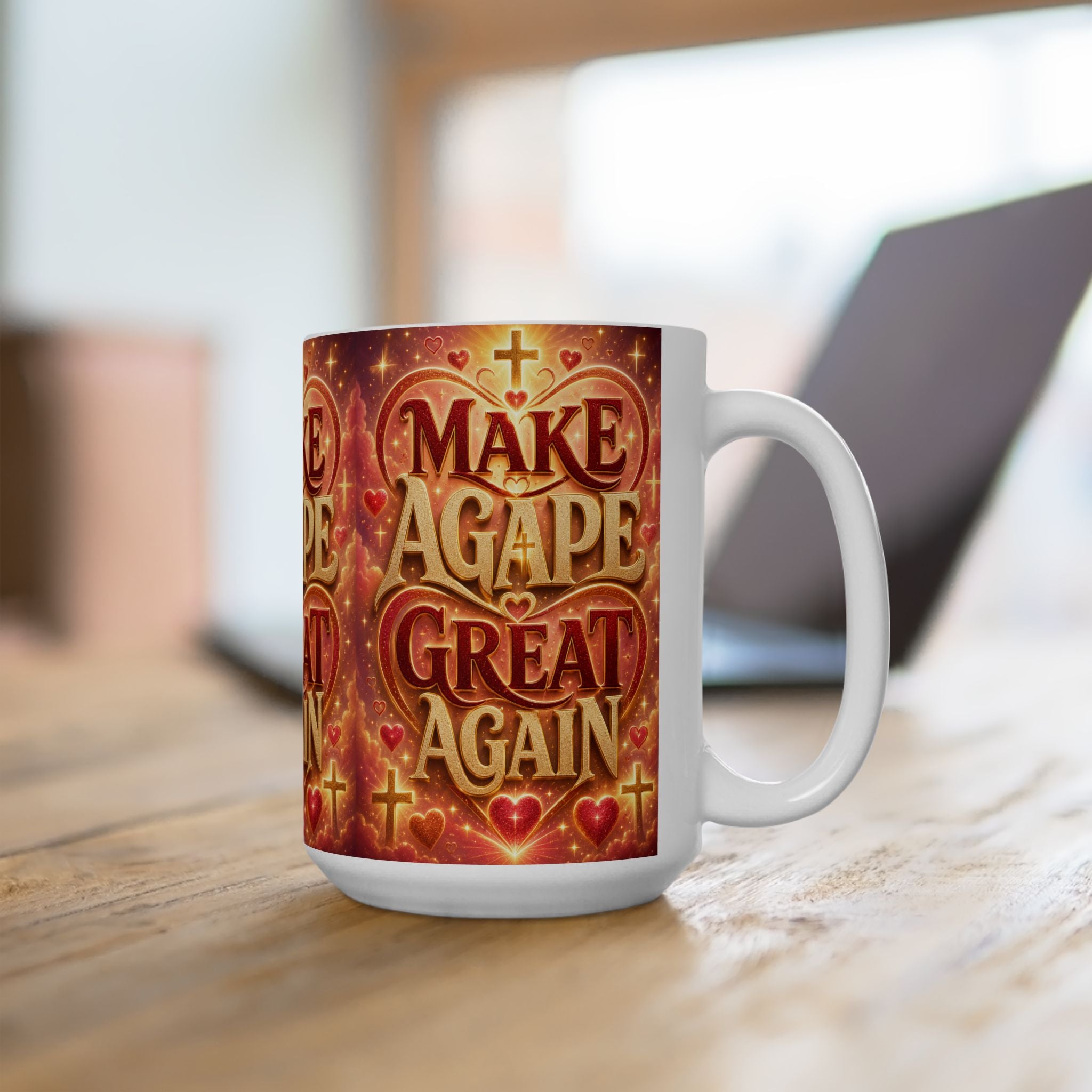 Make Agape Great Again - Ceramic Mug, (15oz)