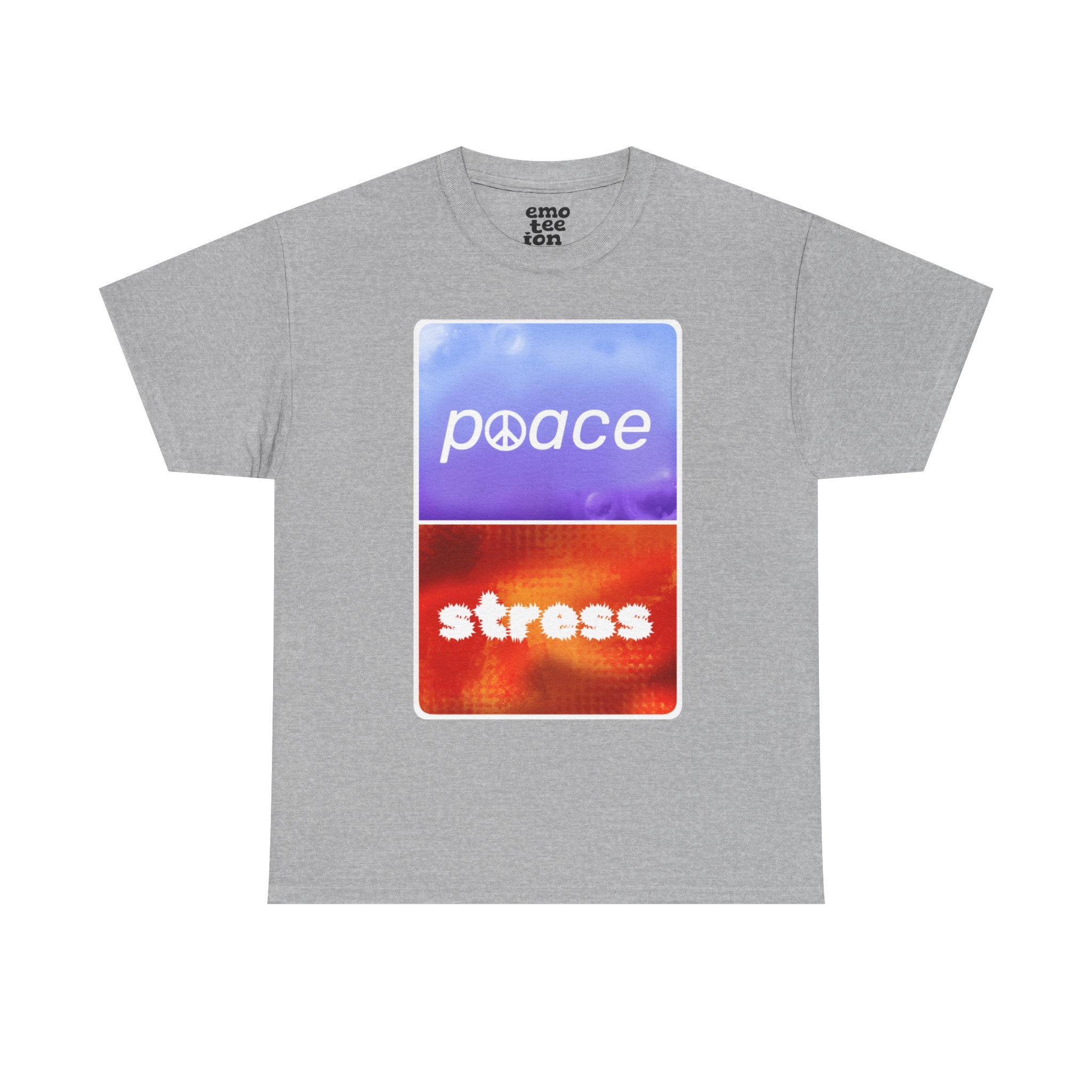 Choose Peace Over Stress - Minimal Light Unisex Heavy Cotton Tee