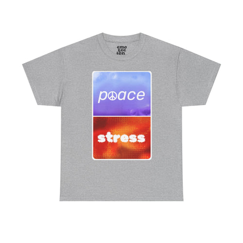 Choose Peace Over Stress - Minimal Light Unisex Heavy Cotton Tee