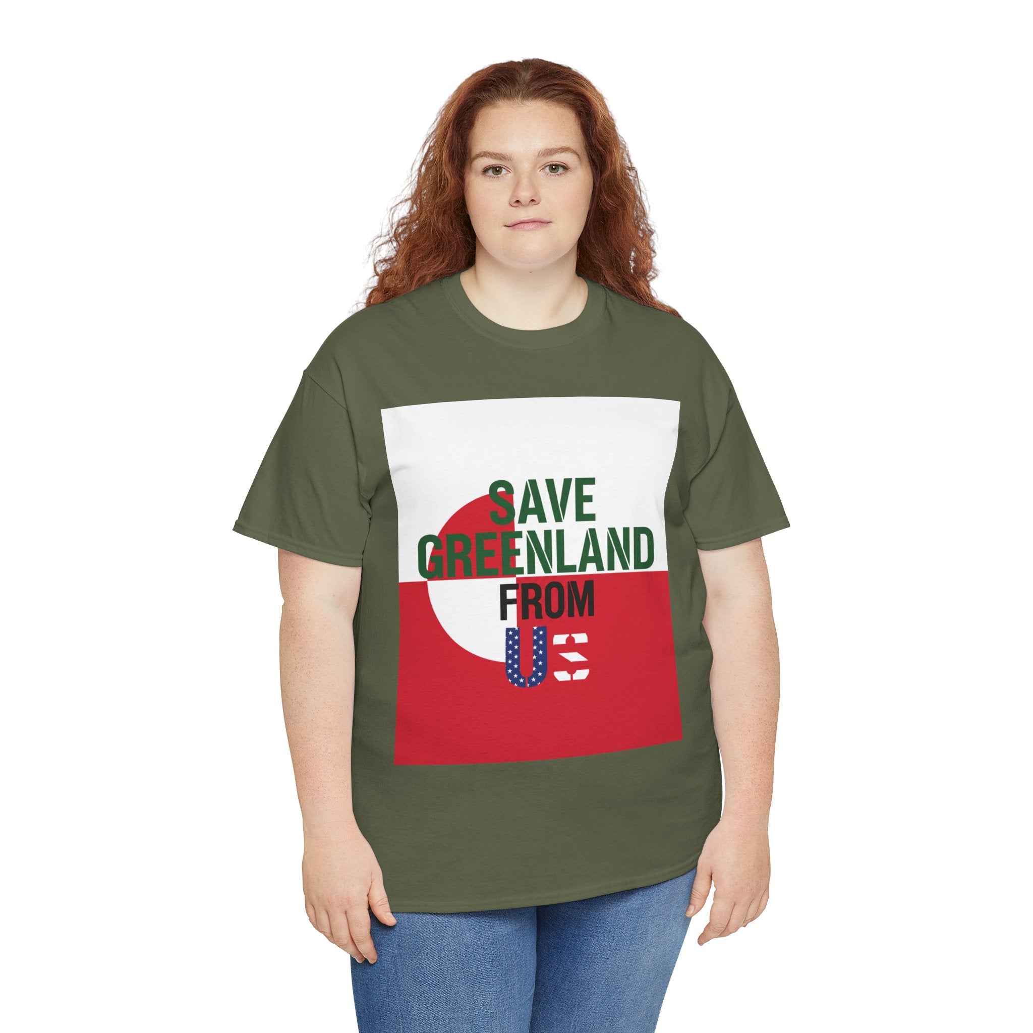 Save Greenland From US - Dark Unisex Heavy Cotton Tee