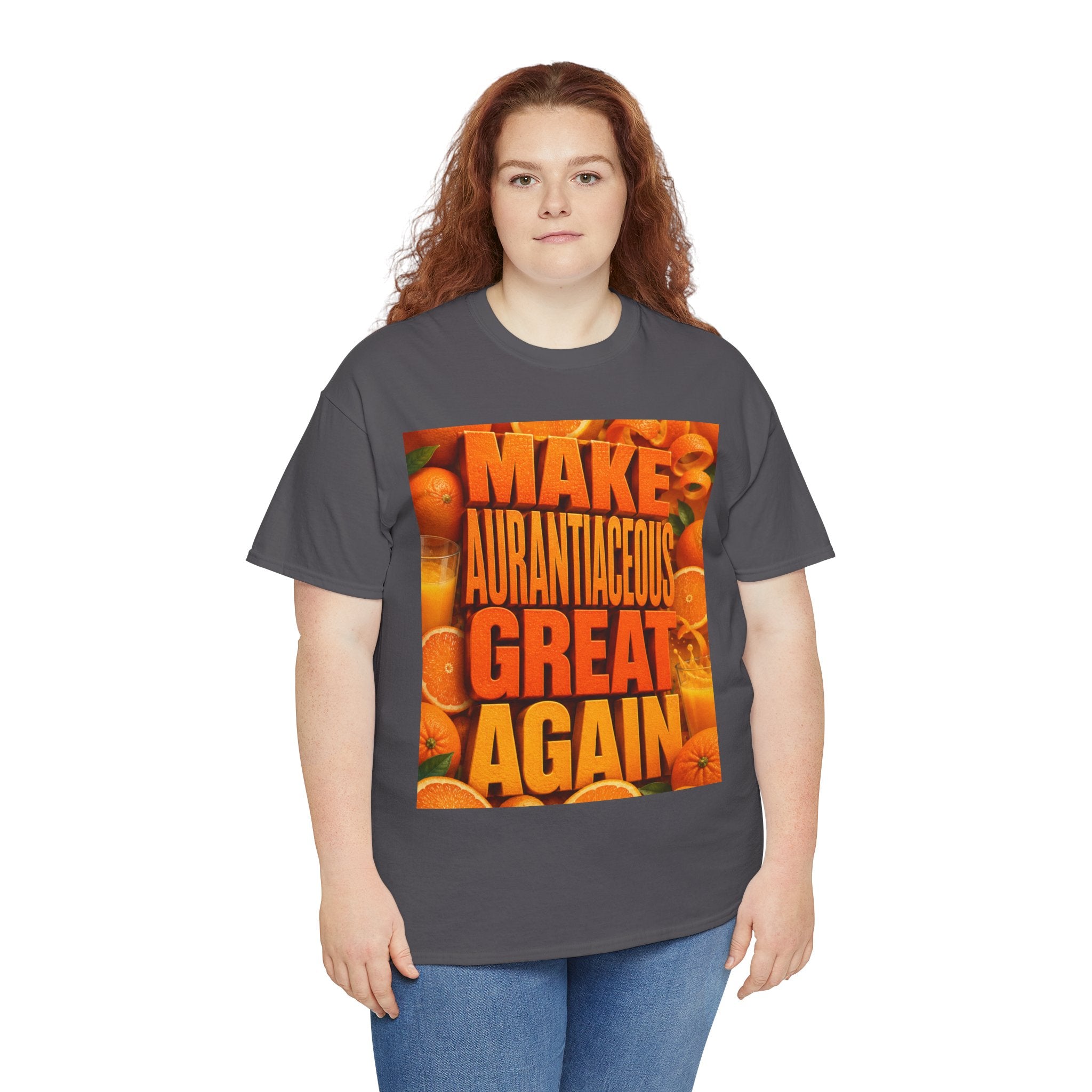 Make Aurantiaceous Great Again - Dark Unisex Heavy Cotton Tee