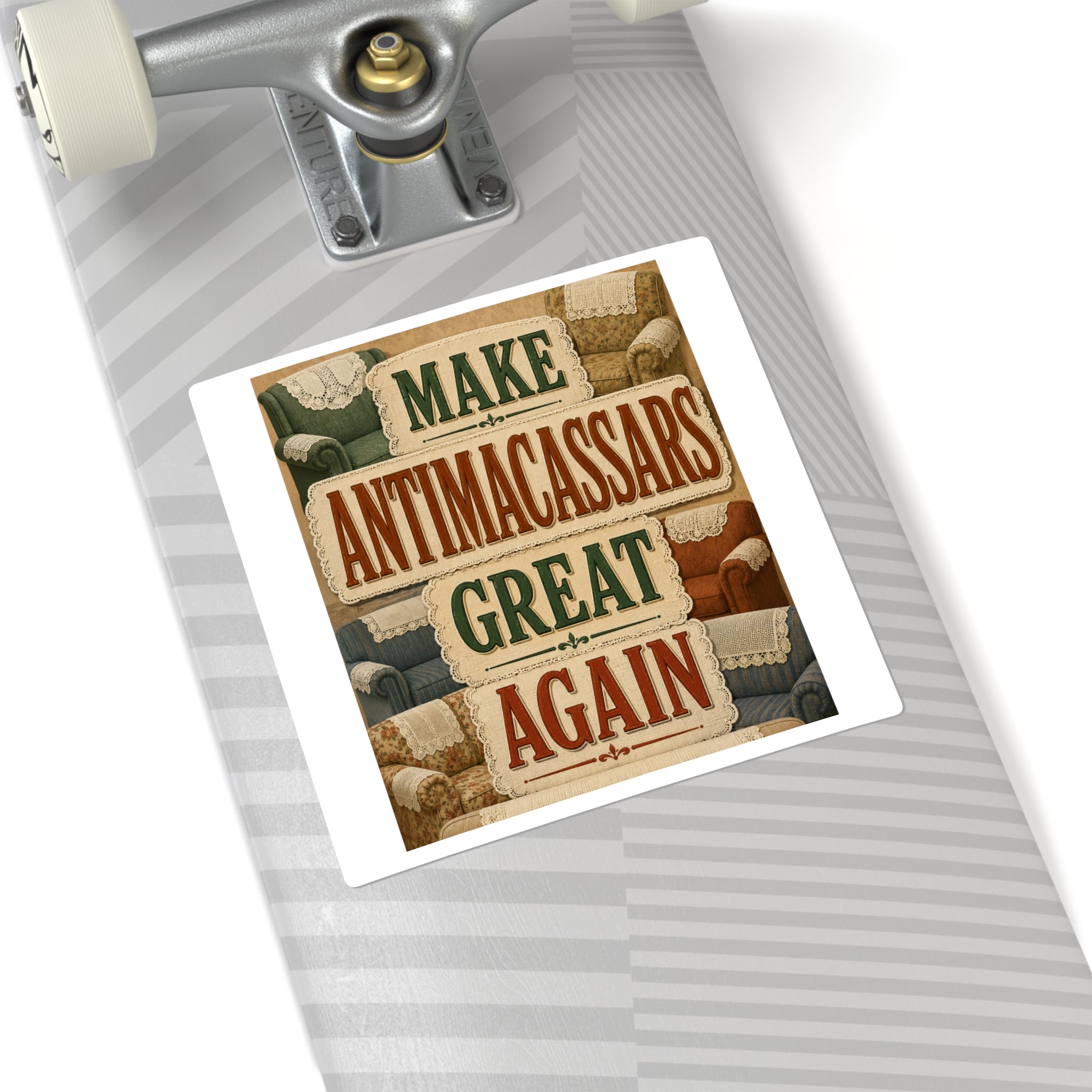 Make Antimacassars Great Again - Square Stickers