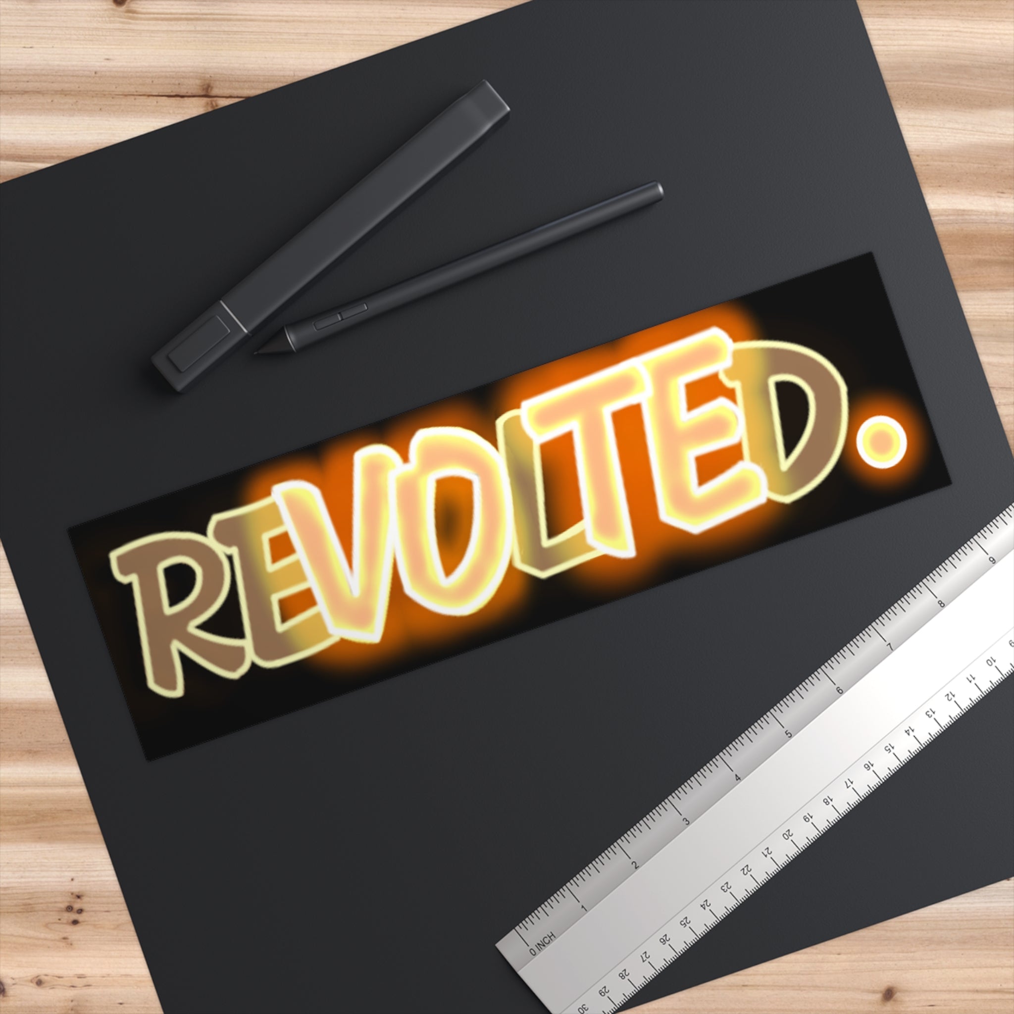 Revolted, VOTE - Neon Bumper Sticker