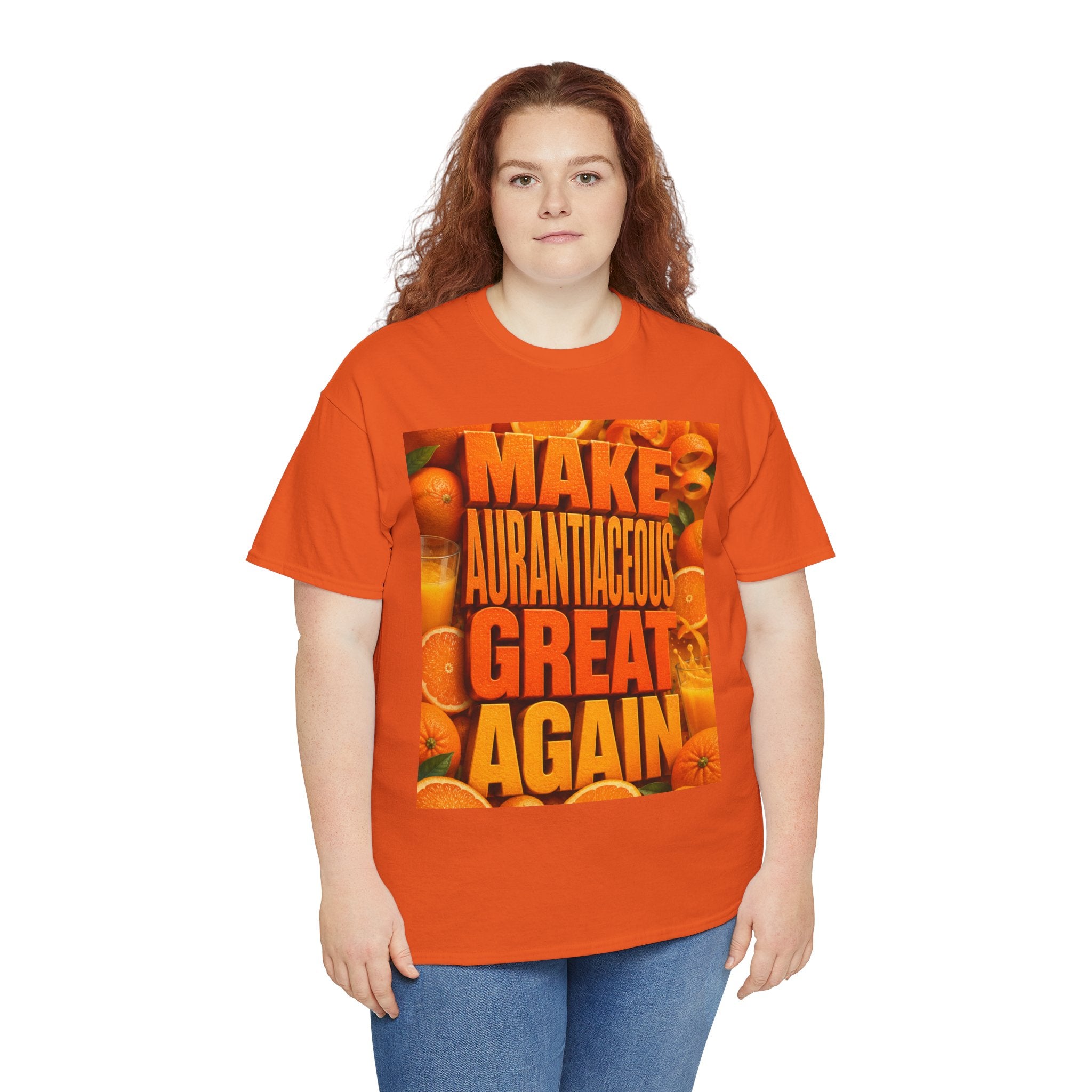 Make Aurantiaceous Great Again - Dark Unisex Heavy Cotton Tee