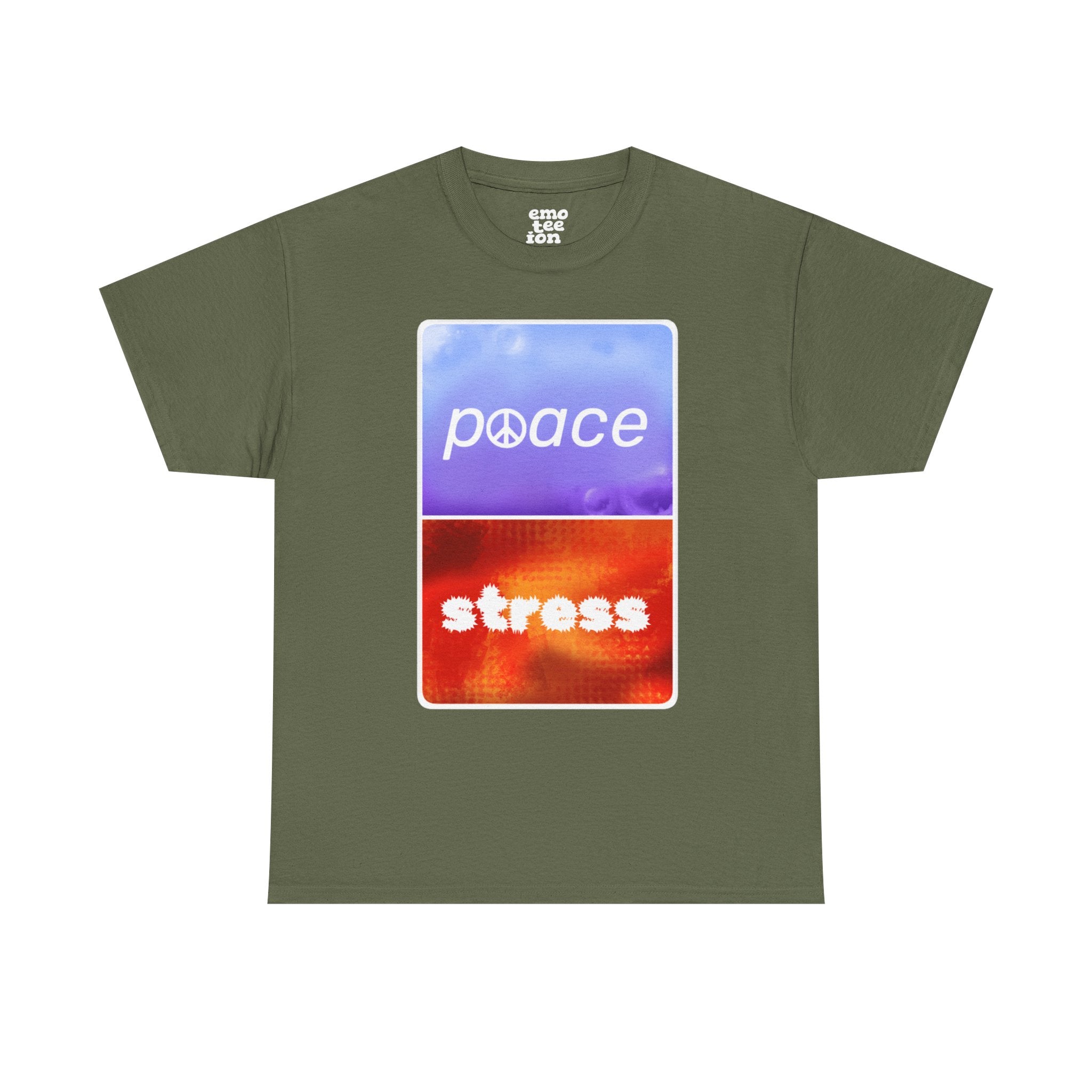 Choose Peace Over Stress - Minimal Dark Unisex Heavy Cotton Tee
