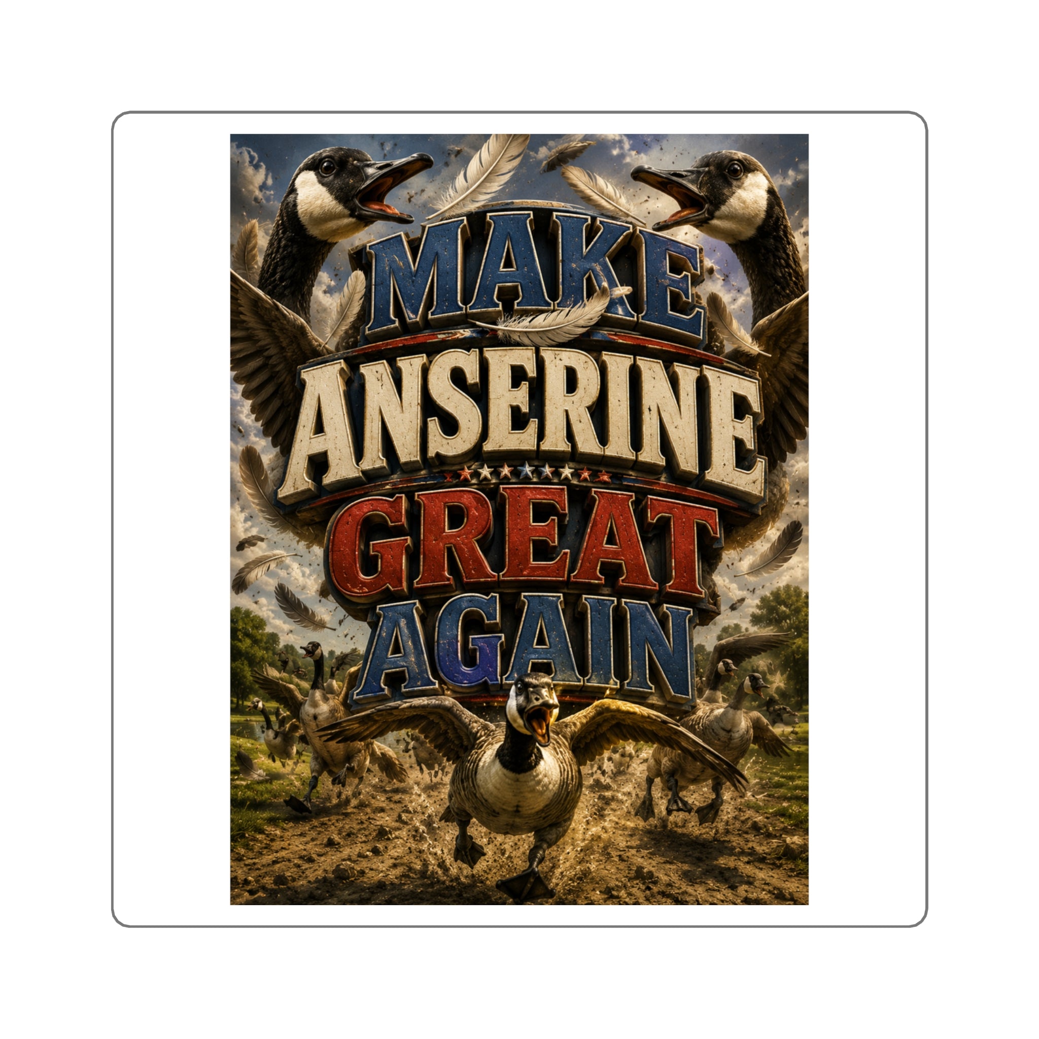 Make Anserine Great Again - Square Stickers