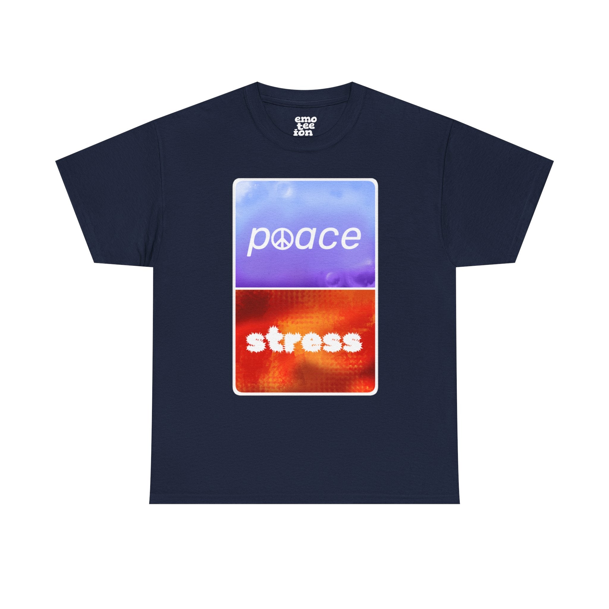 Choose Peace Over Stress - Minimal Dark Unisex Heavy Cotton Tee