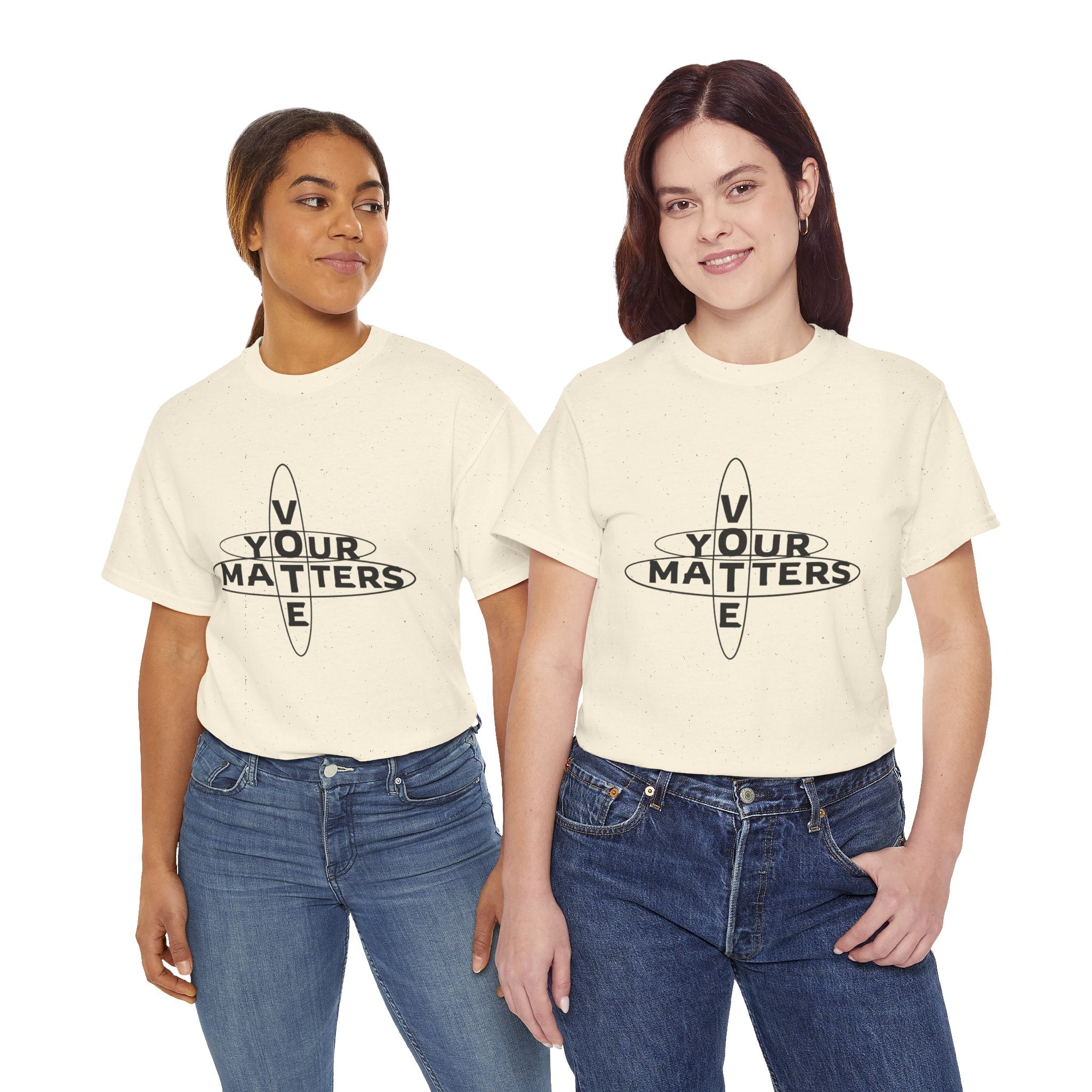 Your VOTE Matters - Word Search Light Front only Unisex Heavy Cotton Tee