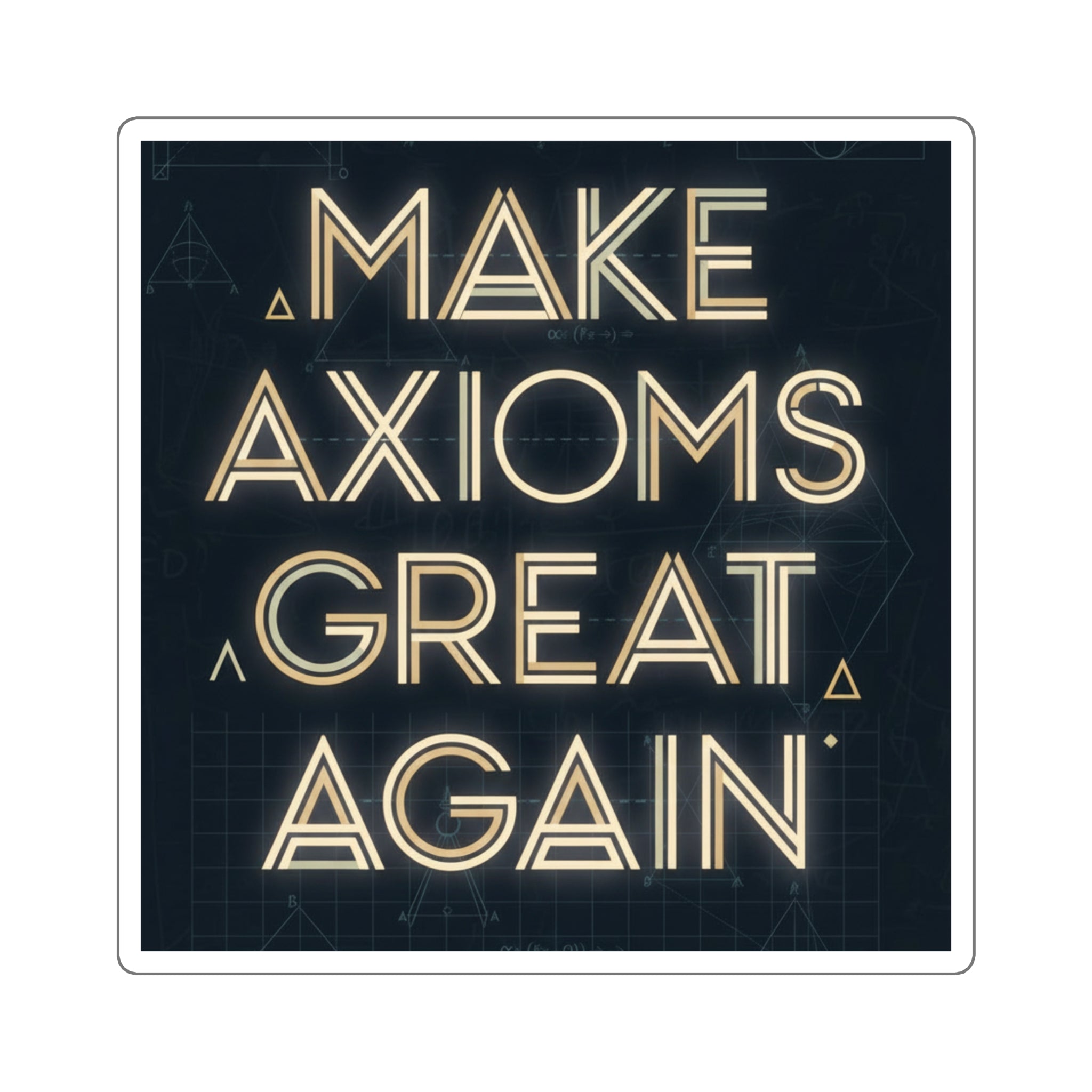 Make Axiom Great Again - Dark Square Stickers