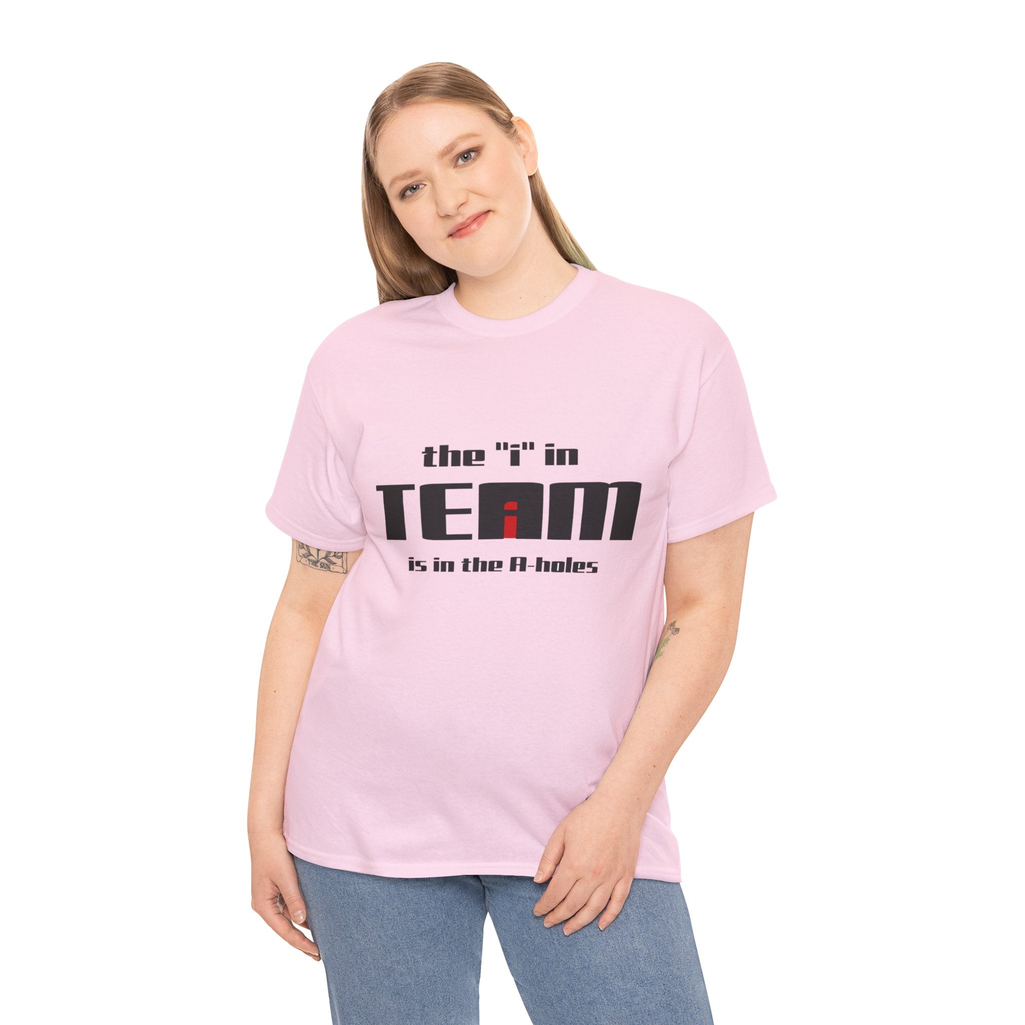The "i" in TEAM - Light Unisex Heavy Cotton Tee