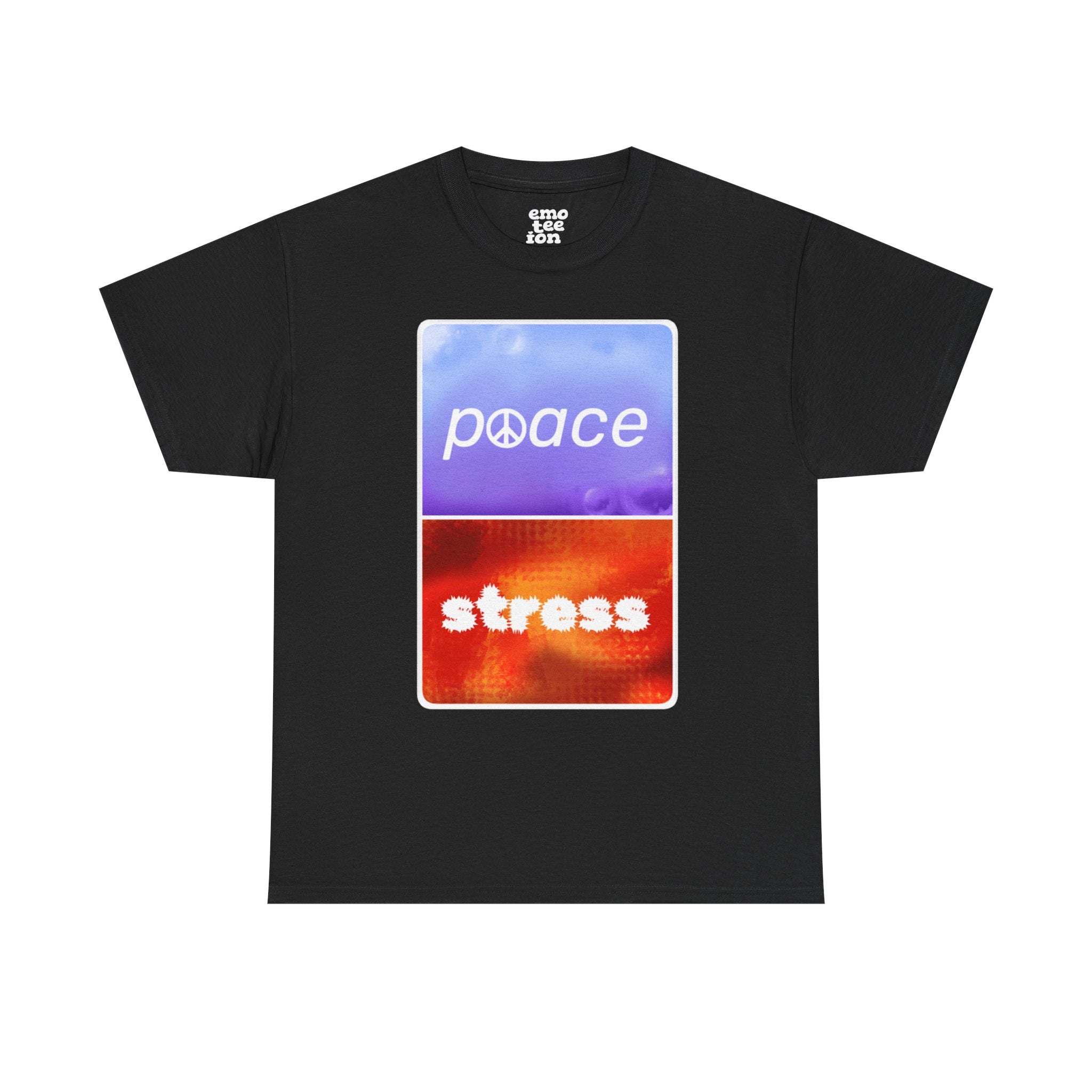 Choose Peace Over Stress - Minimal Dark Unisex Heavy Cotton Tee