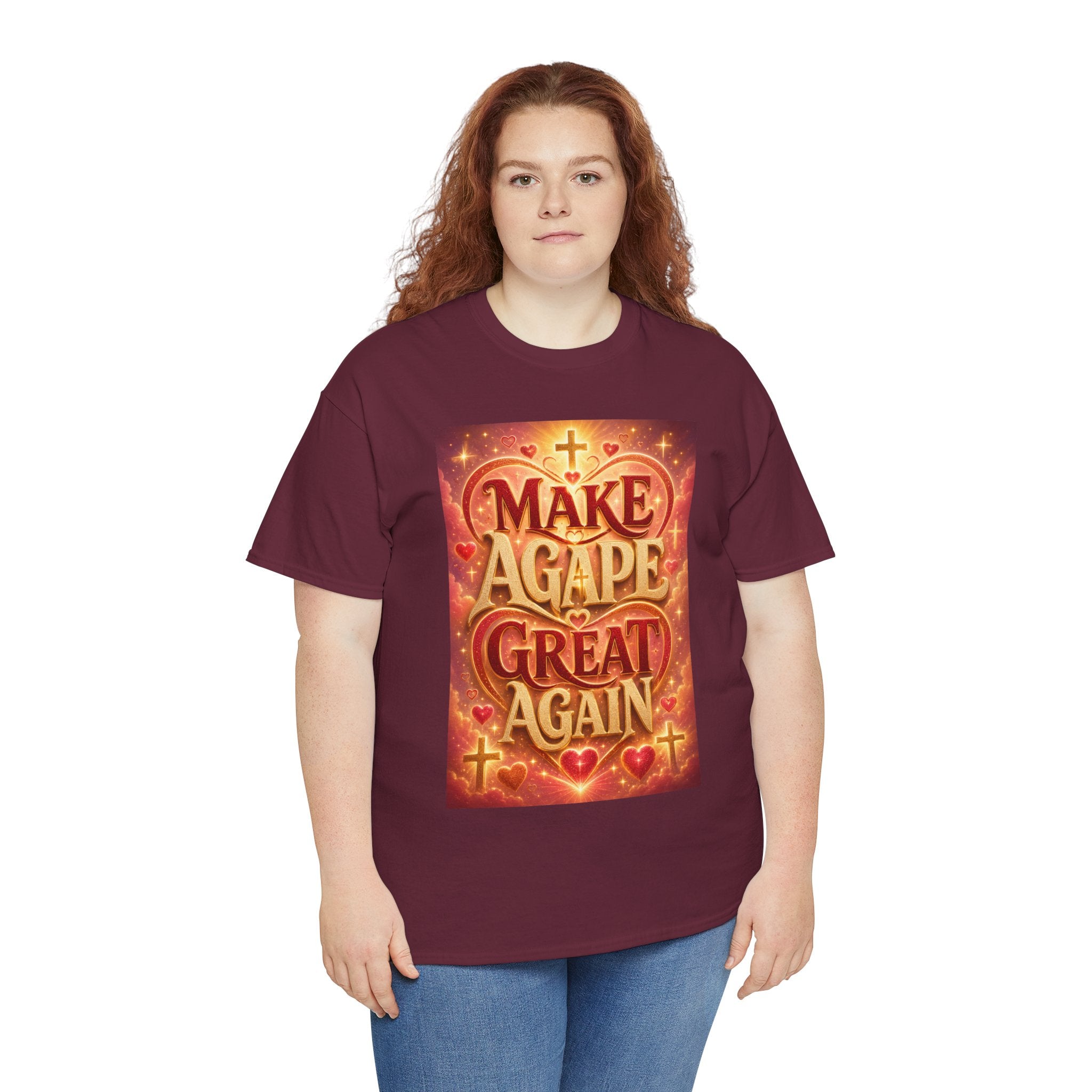 Make Agape Great Again - Dark Unisex Heavy Cotton Tee