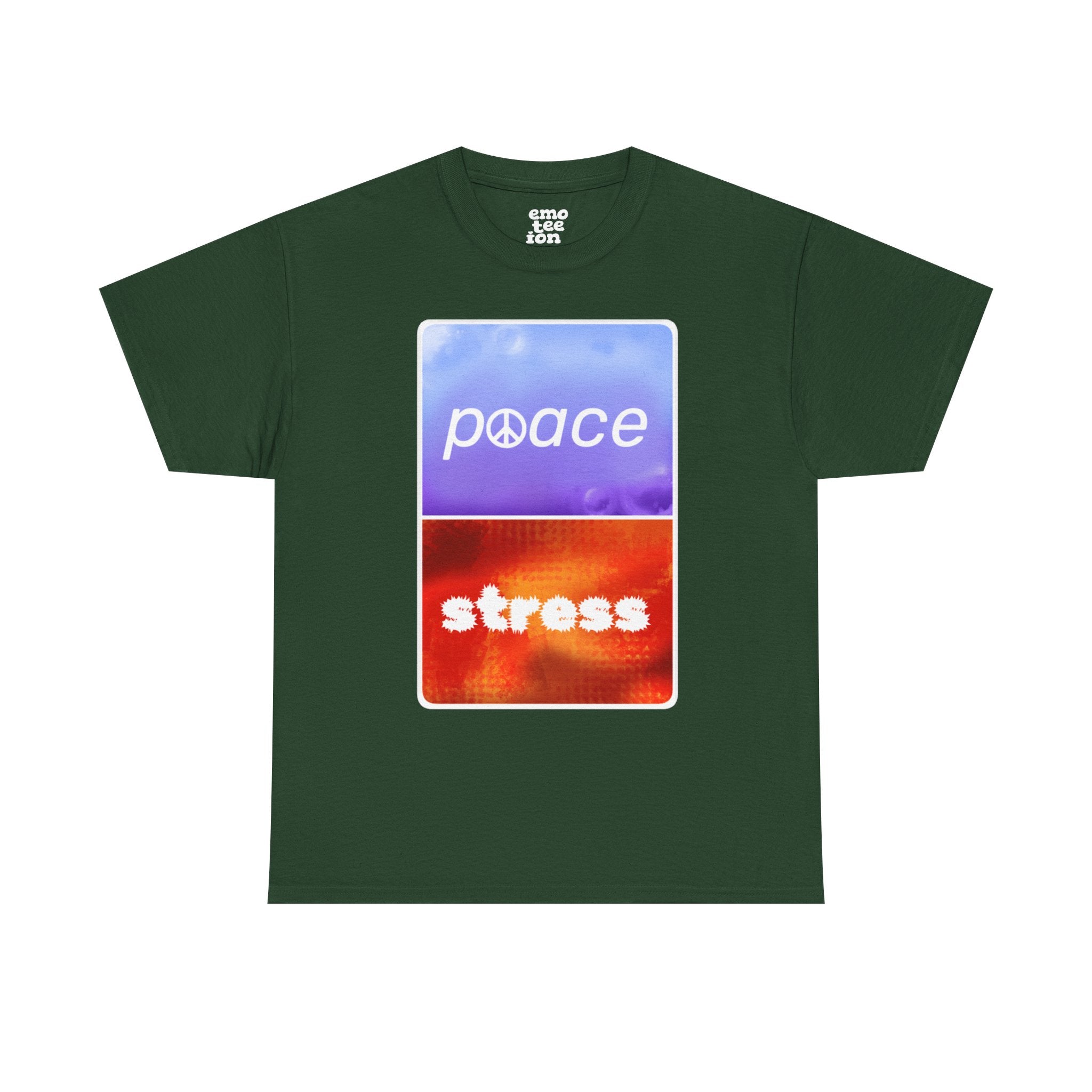 Choose Peace Over Stress - Minimal Dark Unisex Heavy Cotton Tee