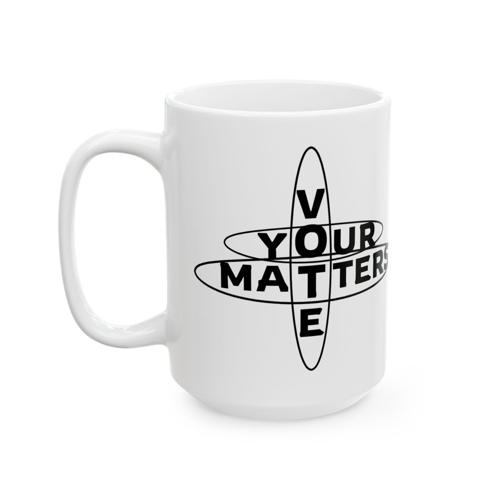 Your VOTE Matters - Word Search Ceramic Mug, (15oz)