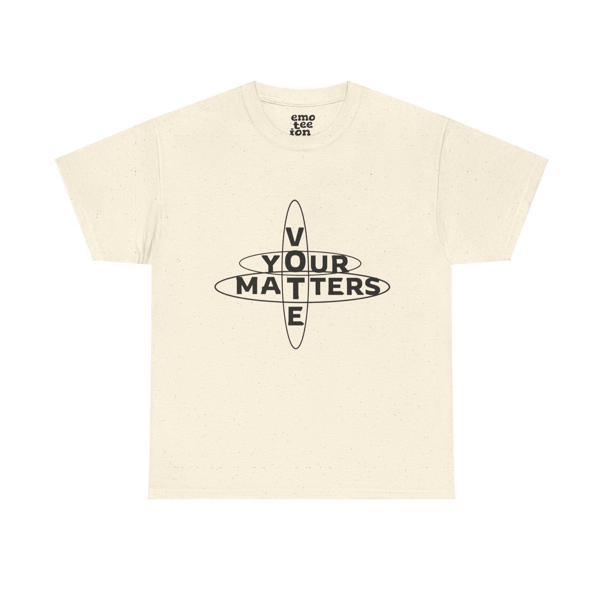 Your VOTE Matters - Word Search Light Front only Unisex Heavy Cotton Tee