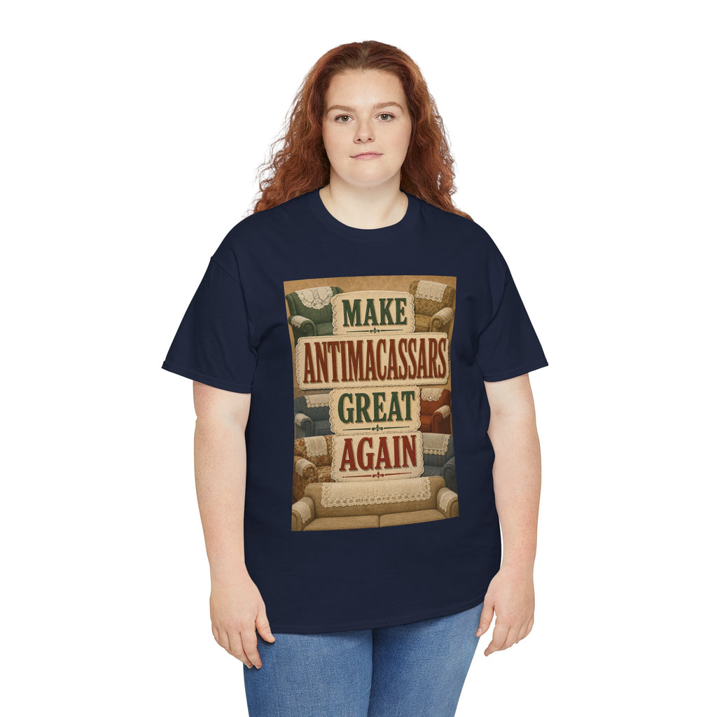 Make Antimacassars Great Again - Dark Unisex Heavy Cotton Tee
