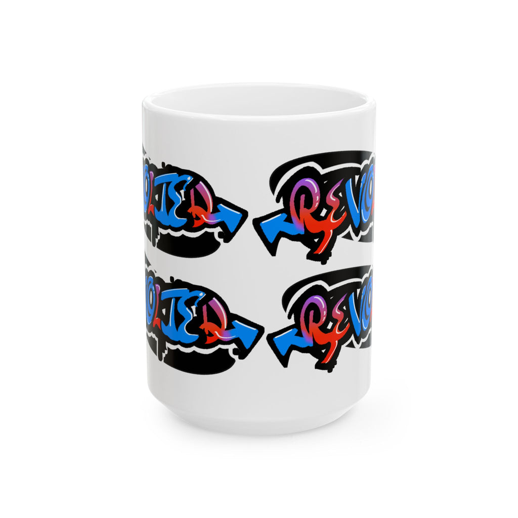 Revolted, VOTE - Graffiti Ceramic Mug, (15oz)