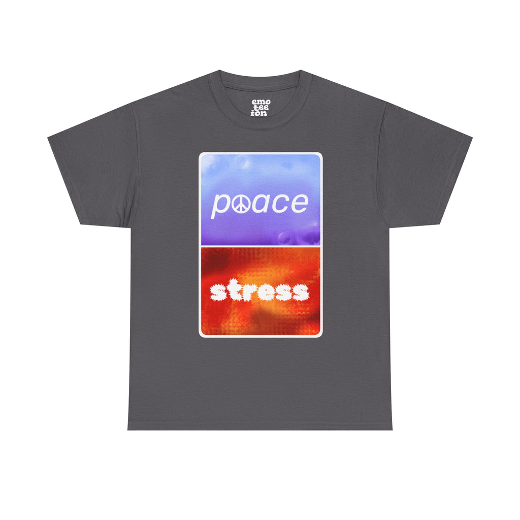 Choose Peace Over Stress - Minimal Dark Unisex Heavy Cotton Tee