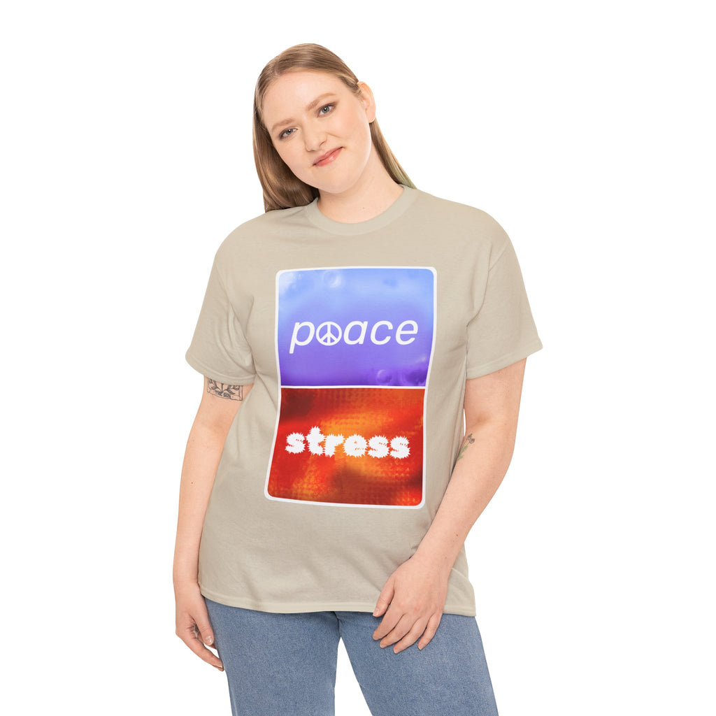 Choose Peace Over Stress - Minimal Light Unisex Heavy Cotton Tee