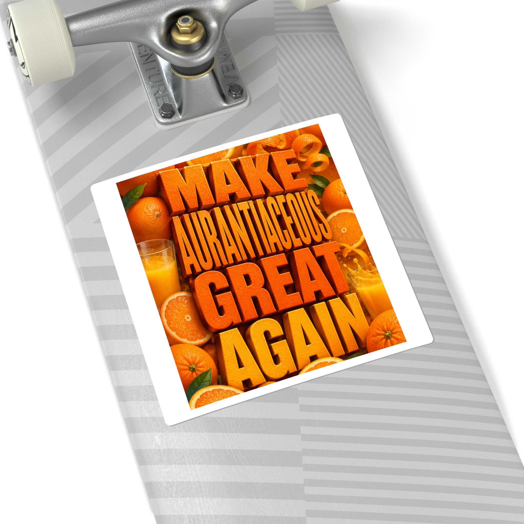 Make Aurantiaceous Great Again - Square Stickers