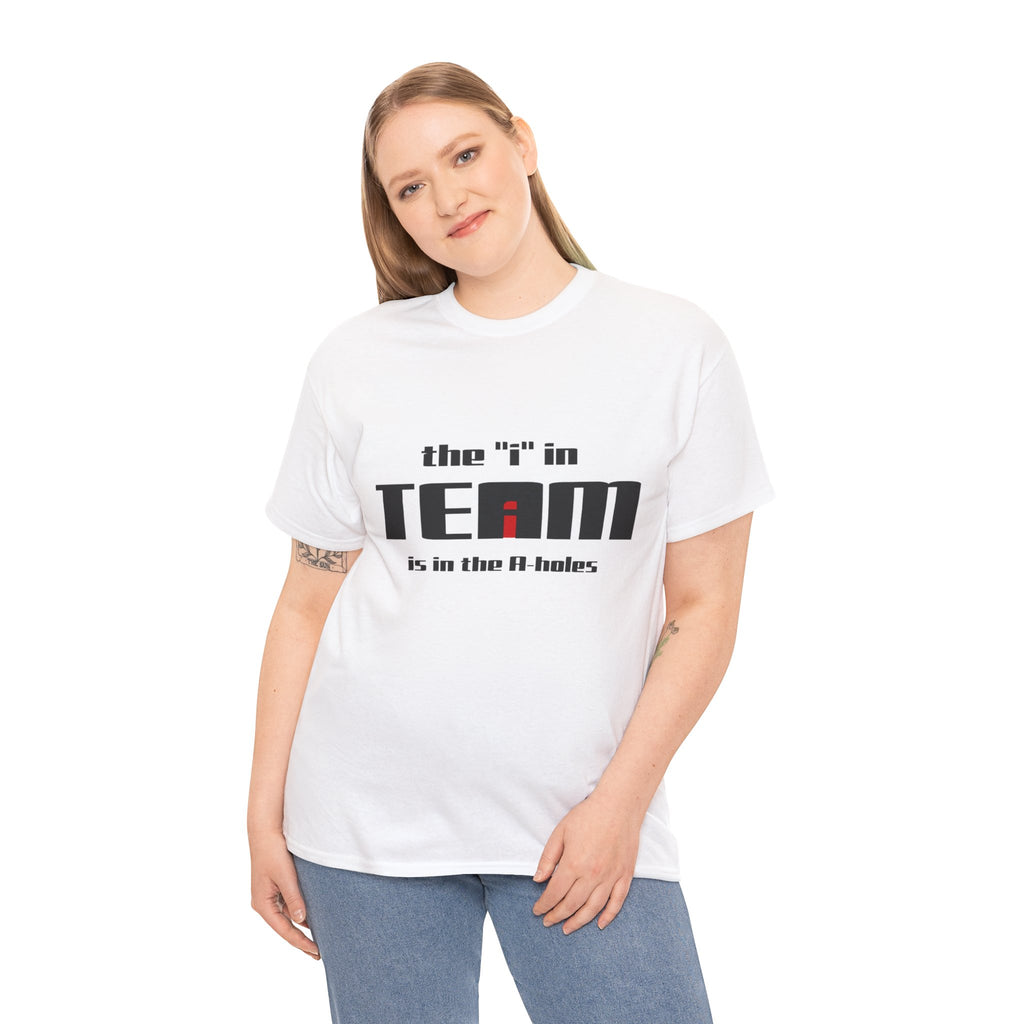 The "i" in TEAM - Light Unisex Heavy Cotton Tee