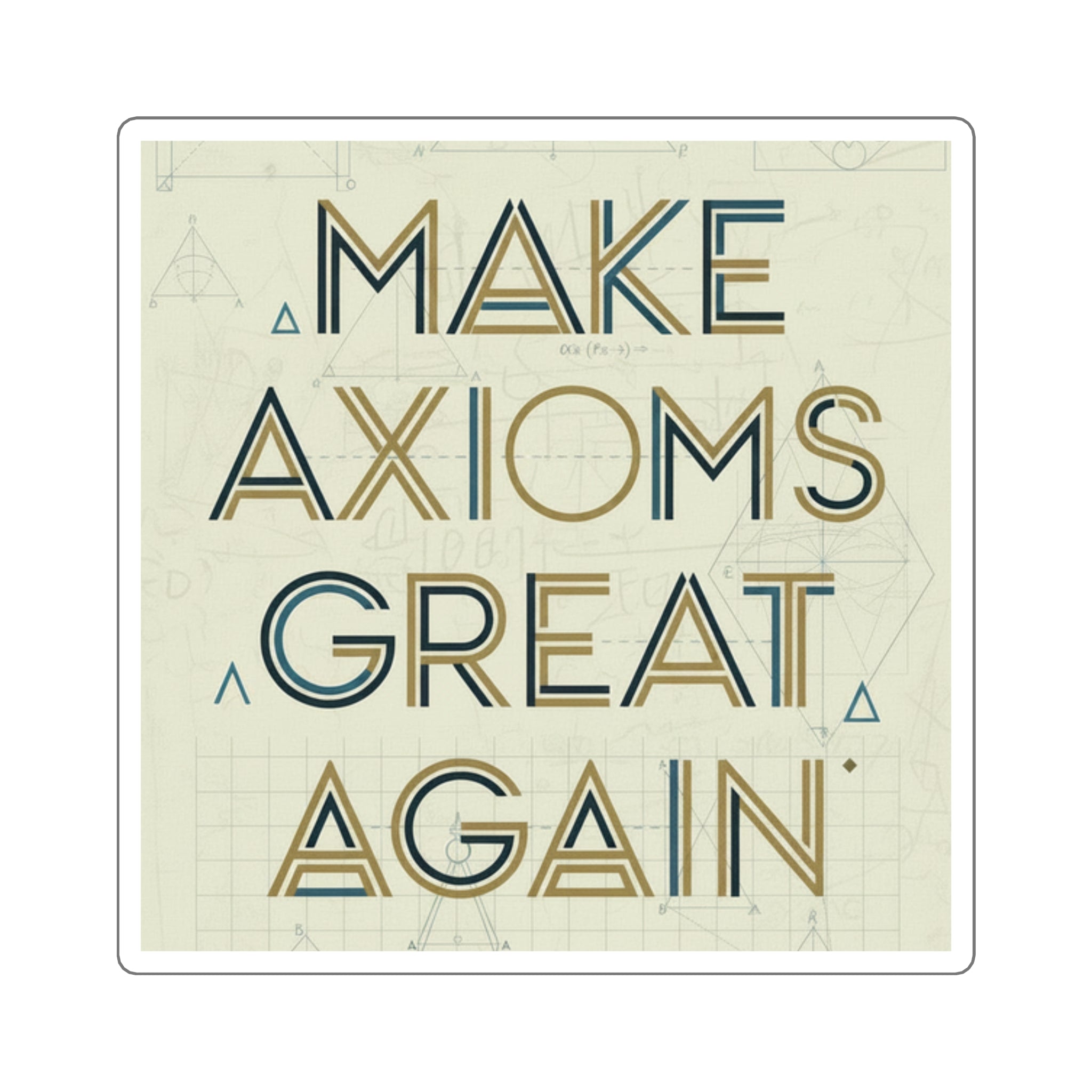 Make Axiom Great Again - Light Square Stickers