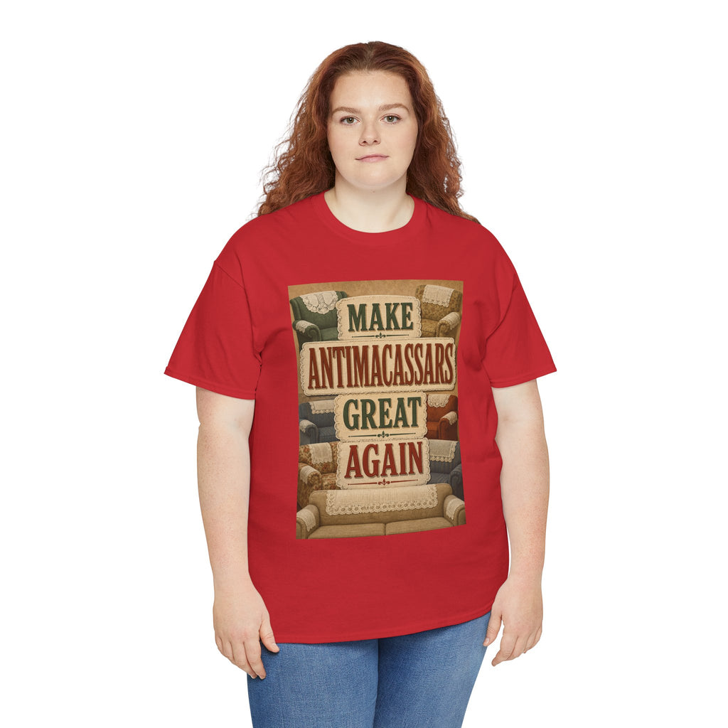 Make Antimacassars Great Again - Dark Unisex Heavy Cotton Tee