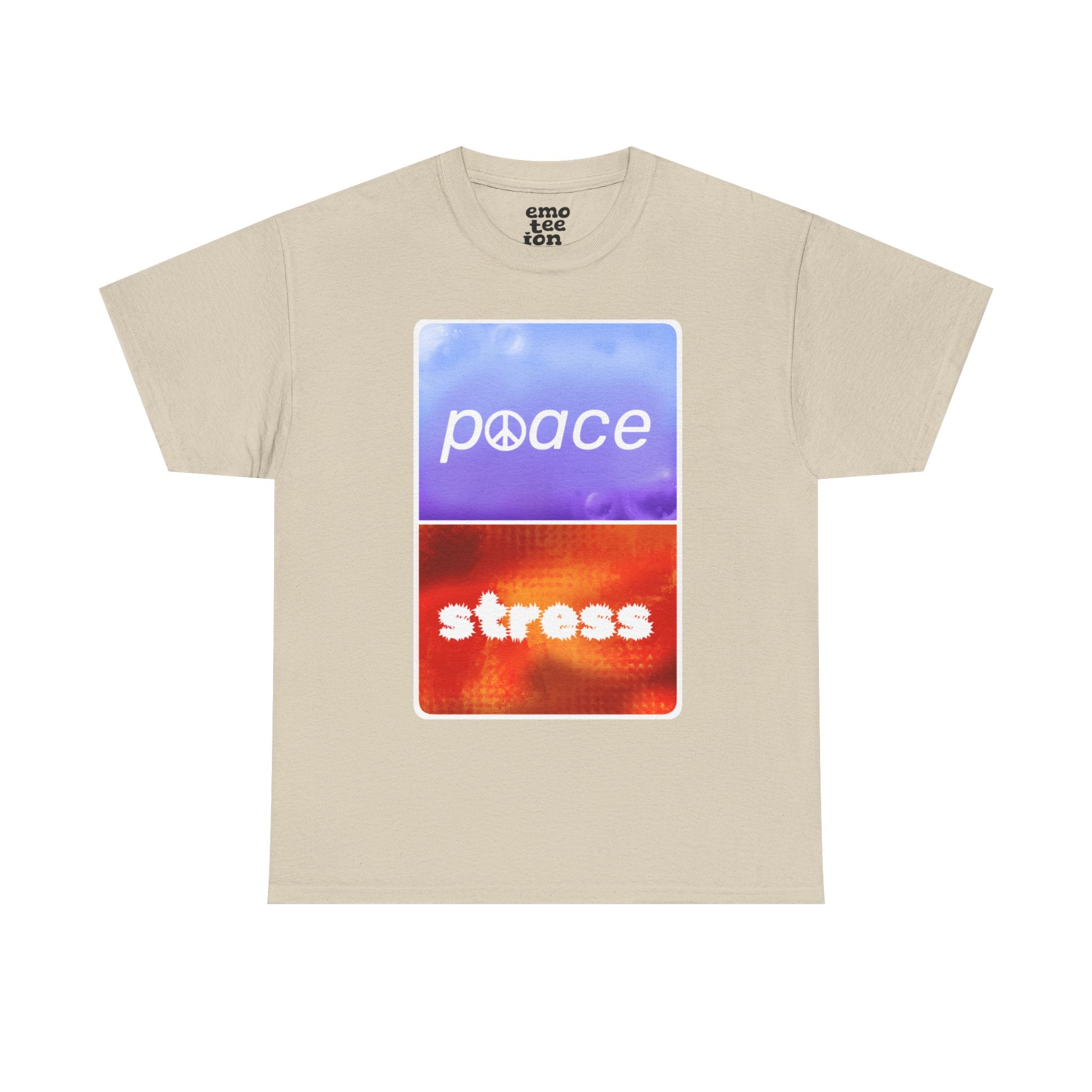 Choose Peace Over Stress - Minimal Light Unisex Heavy Cotton Tee