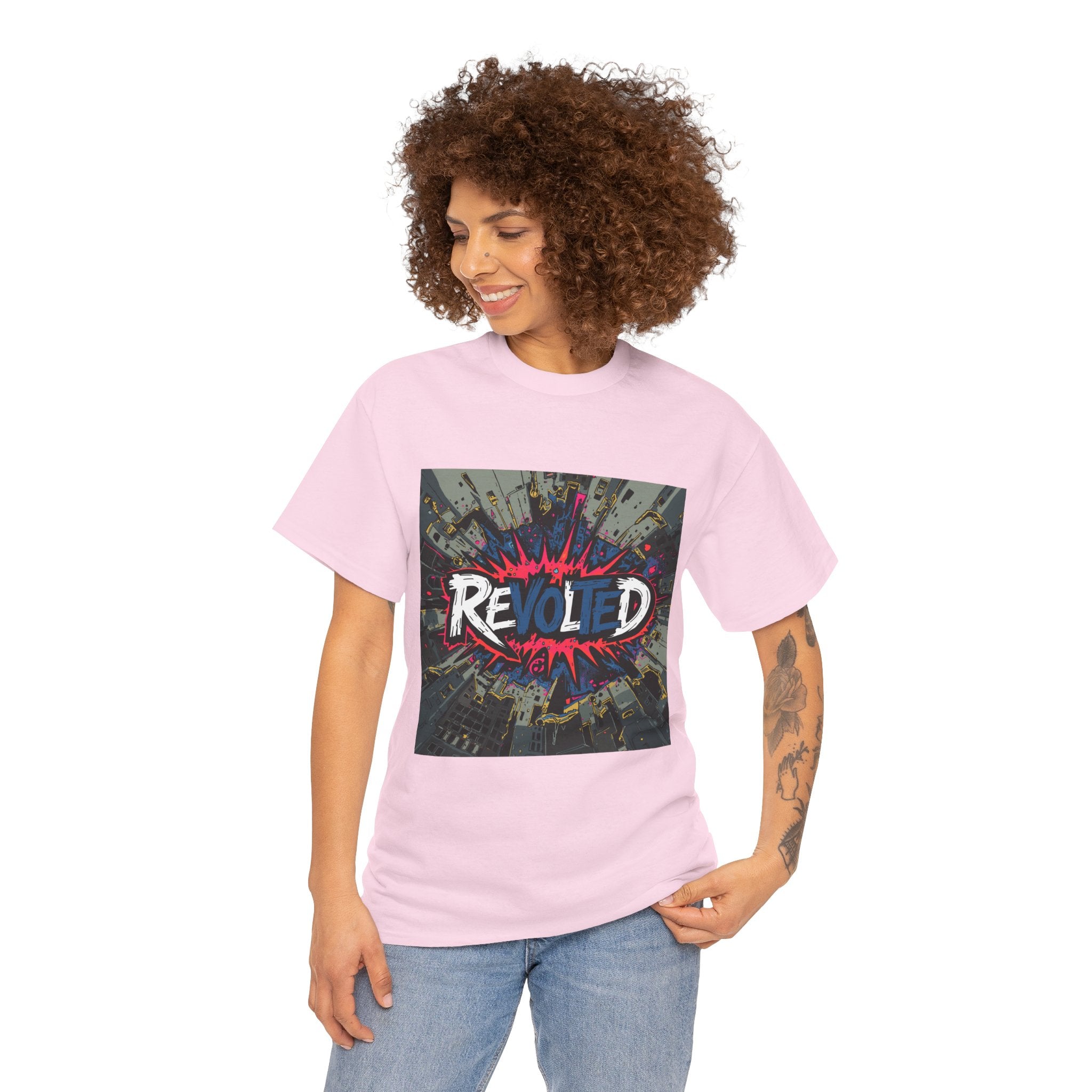 Revolted, VOTE - Cityscape Light Unisex Heavy Cotton Tee
