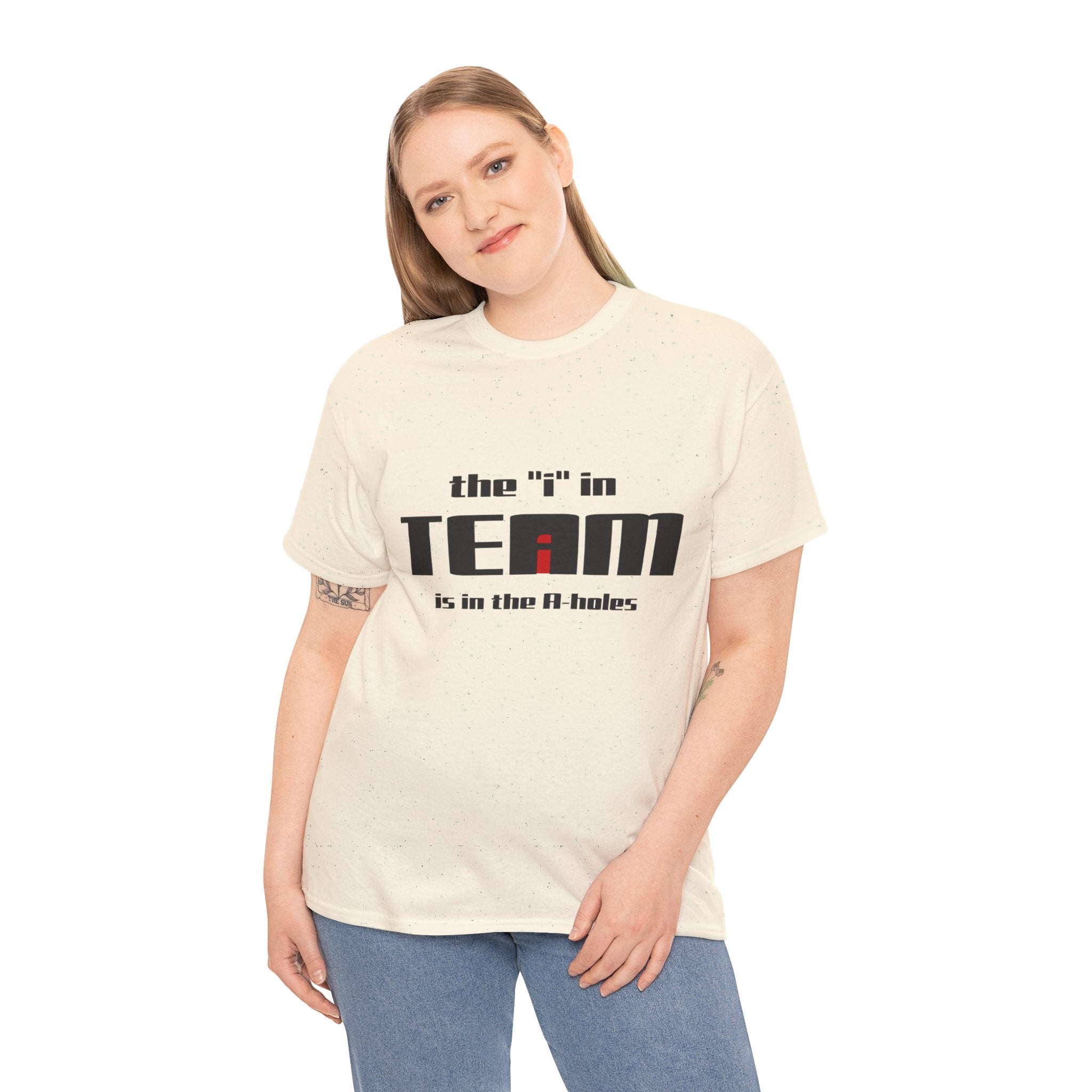 The "i" in TEAM - Light Unisex Heavy Cotton Tee