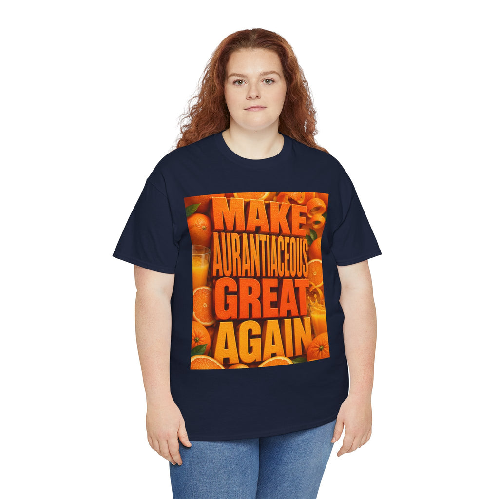 Make Aurantiaceous Great Again - Dark Unisex Heavy Cotton Tee
