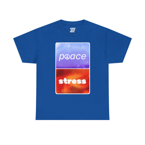 Choose Peace Over Stress - Minimal Dark Unisex Heavy Cotton Tee