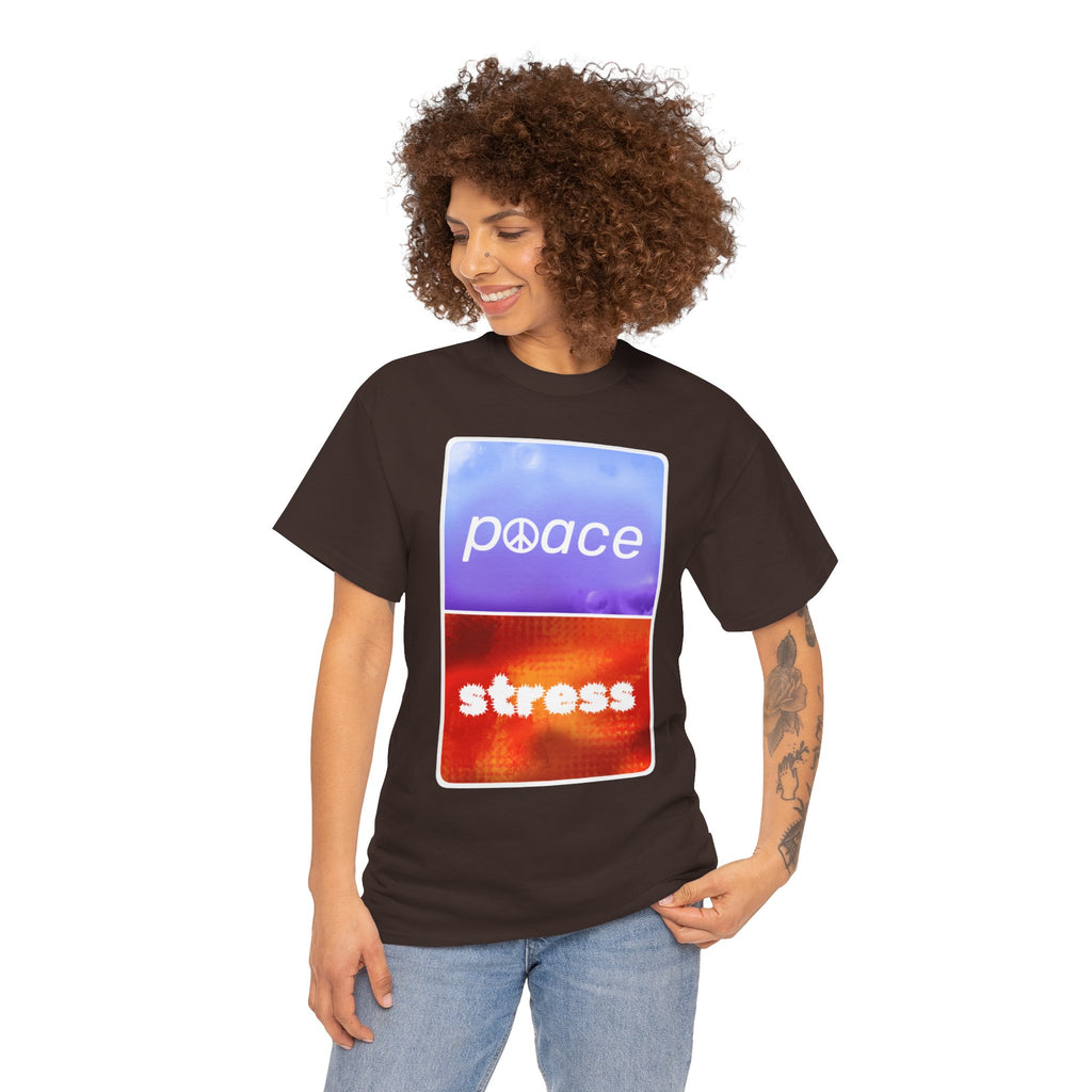 Choose Peace Over Stress - Minimal Dark Unisex Heavy Cotton Tee