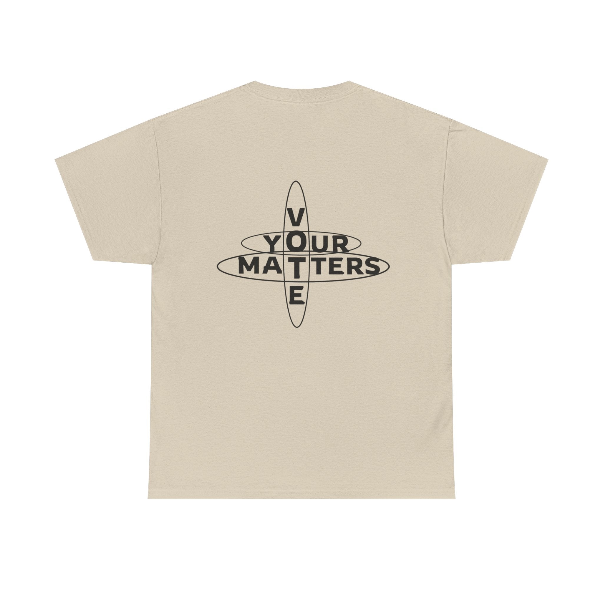 Your VOTE Matters - Word Search Light Front and Back Unisex Heavy Cotton Tee