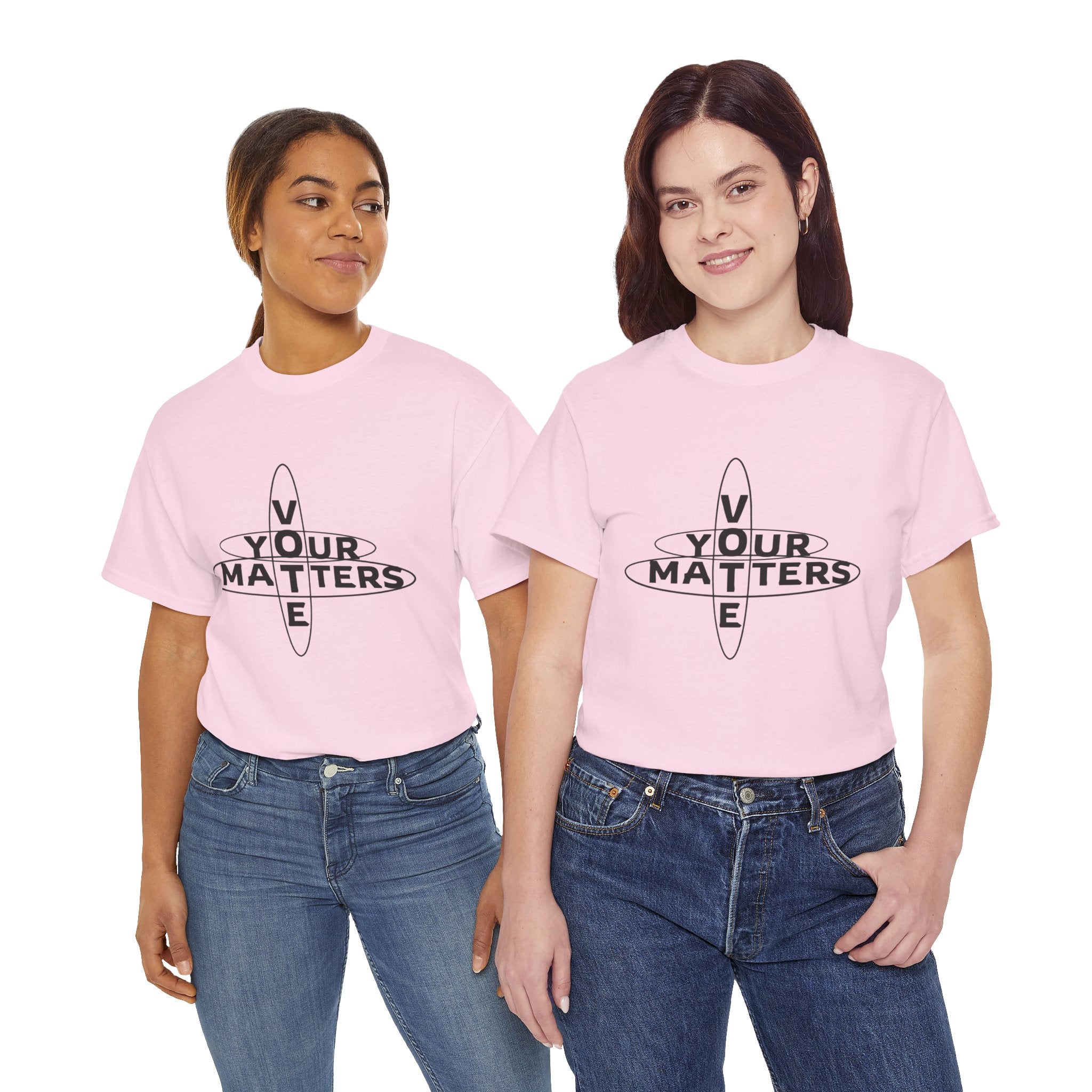 Your VOTE Matters - Word Search Light Front only Unisex Heavy Cotton Tee