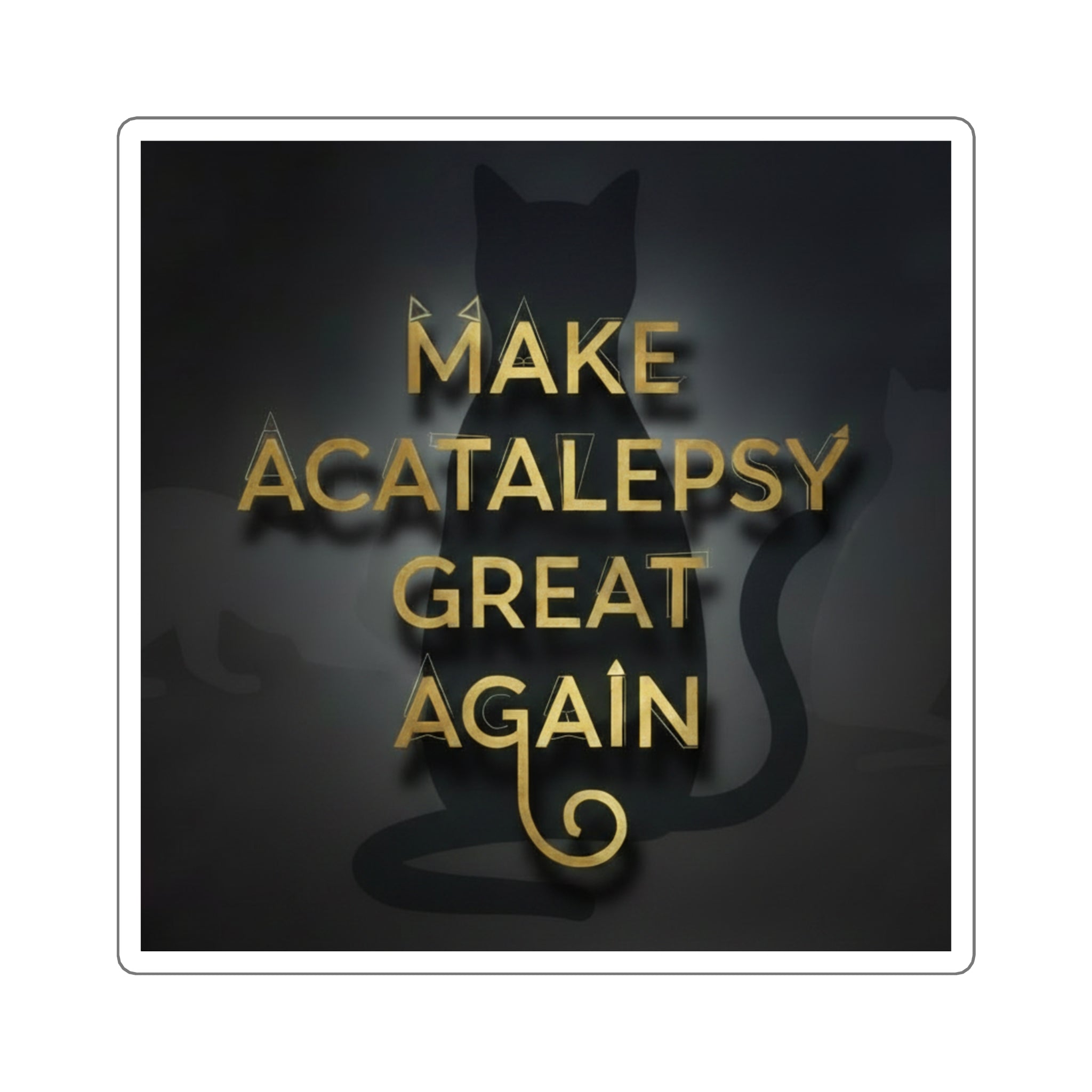 Make Acatalepsy Great Again - Dark Square Stickers