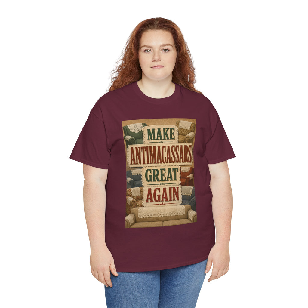 Make Antimacassars Great Again - Dark Unisex Heavy Cotton Tee