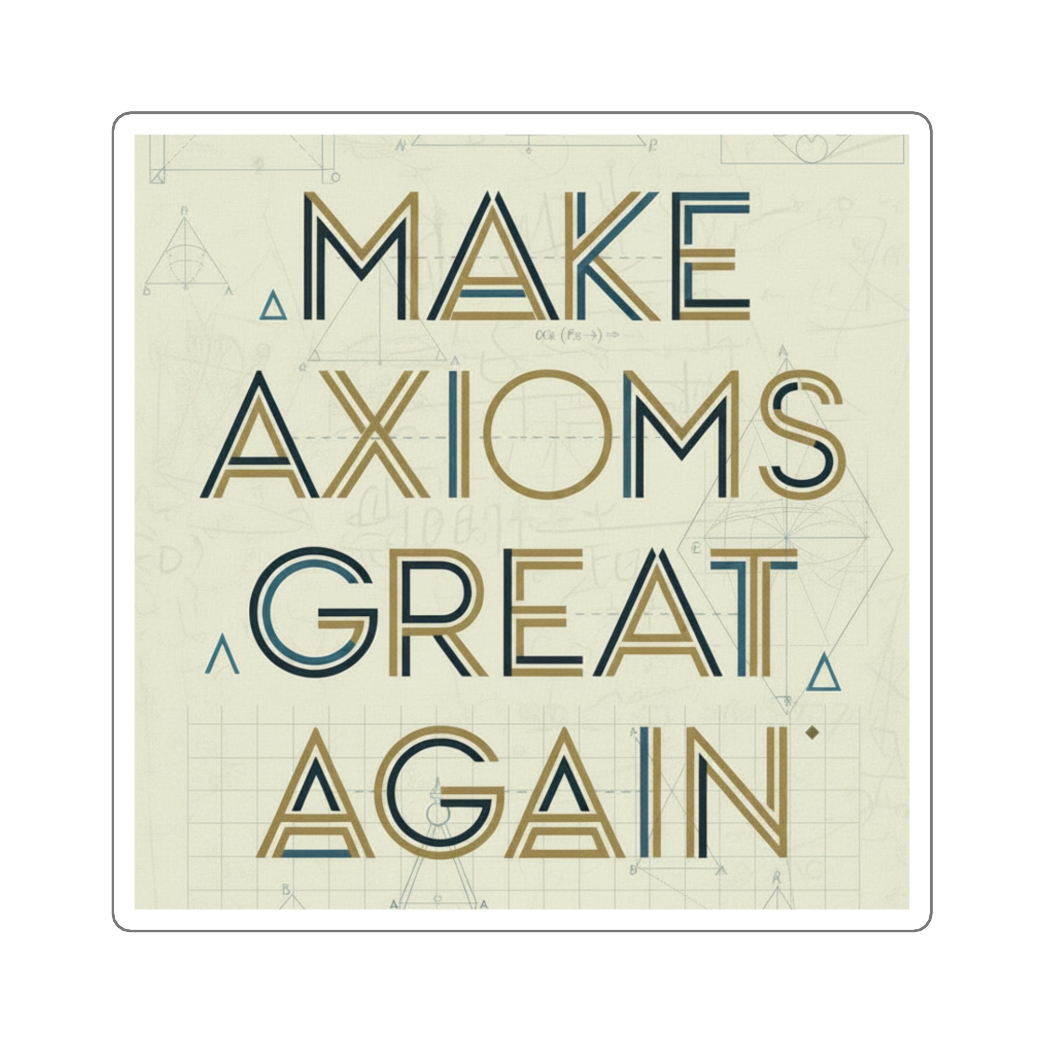 Make Axiom Great Again - Light Square Stickers