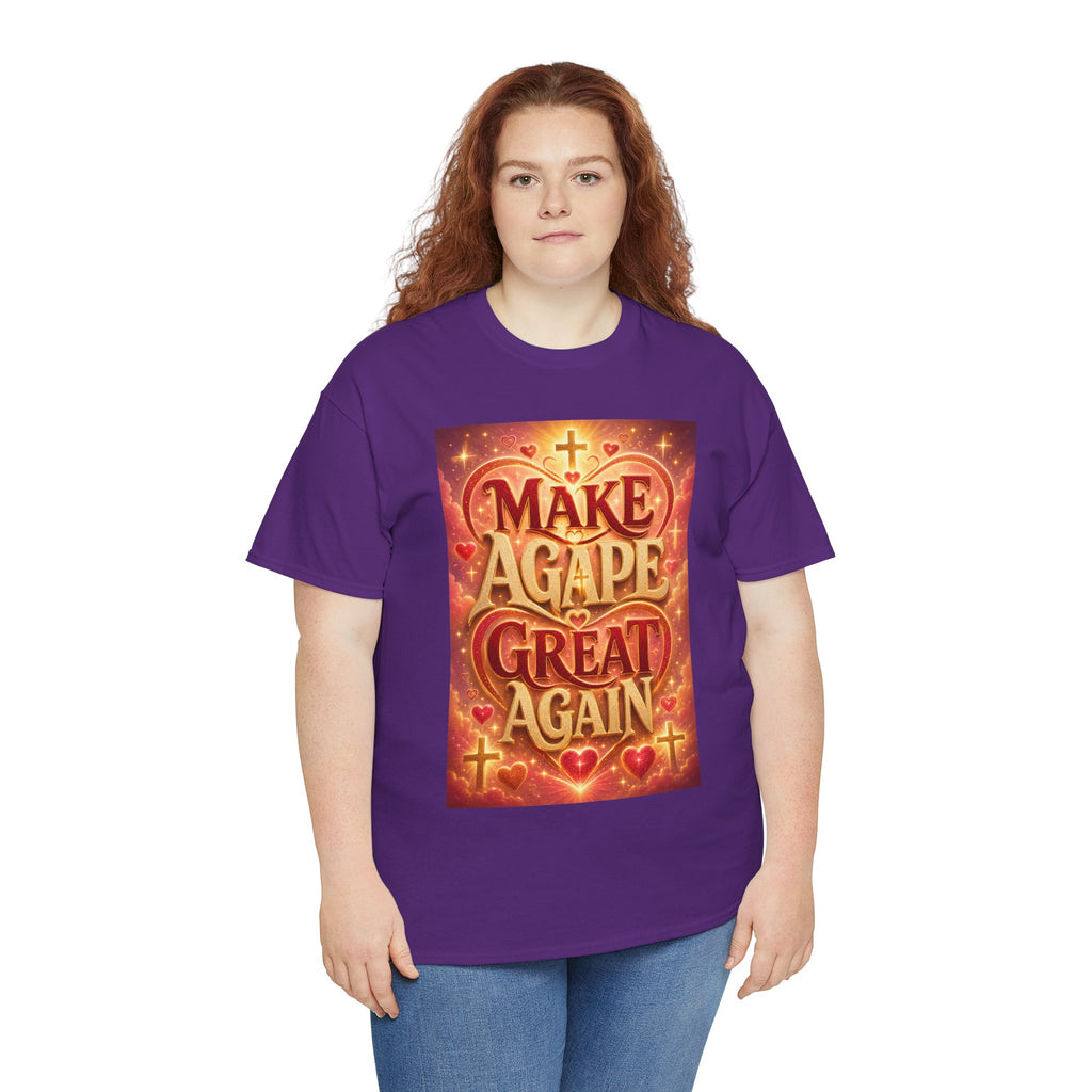 Make Agape Great Again - Dark Unisex Heavy Cotton Tee