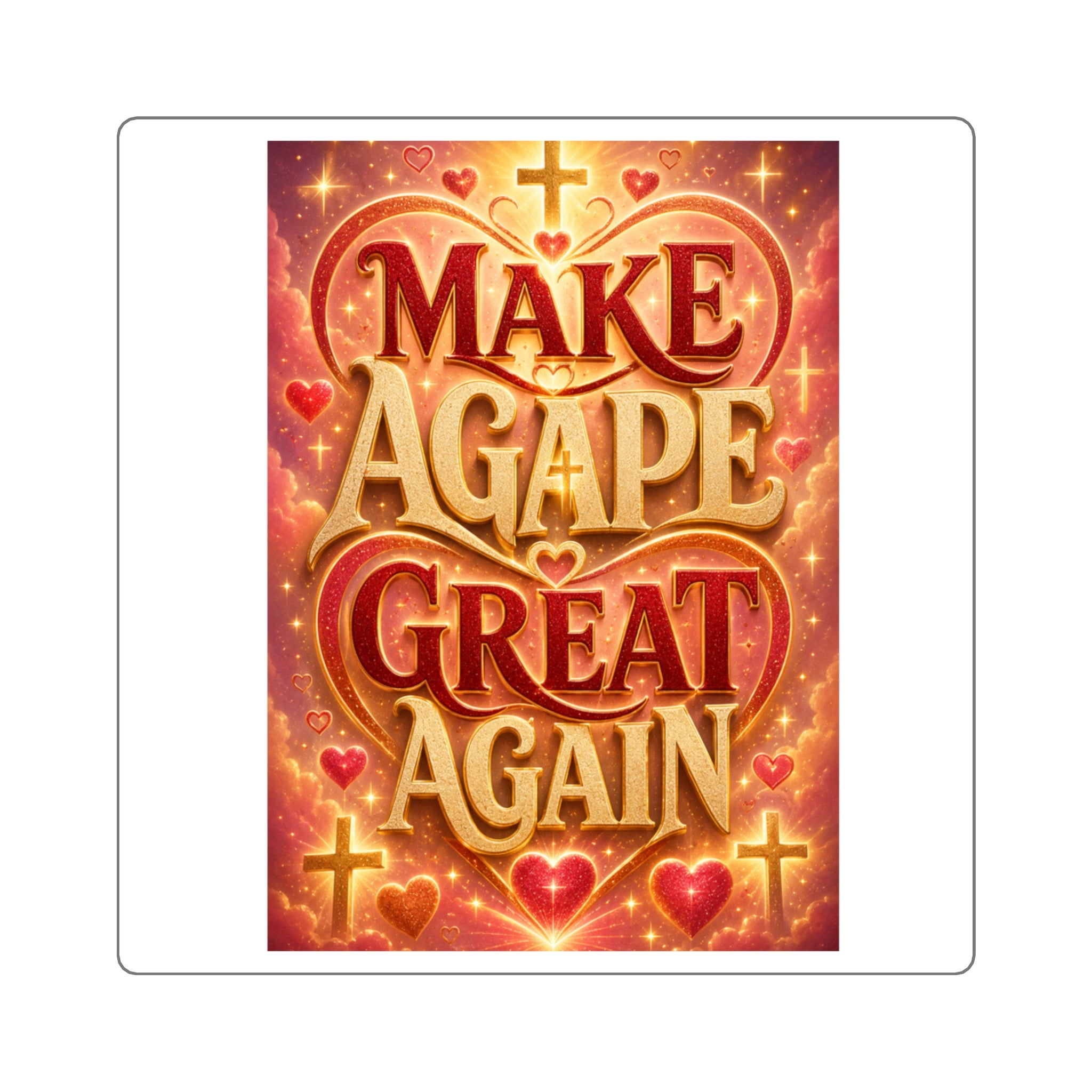 Make Agape Great Again - Square Stickers