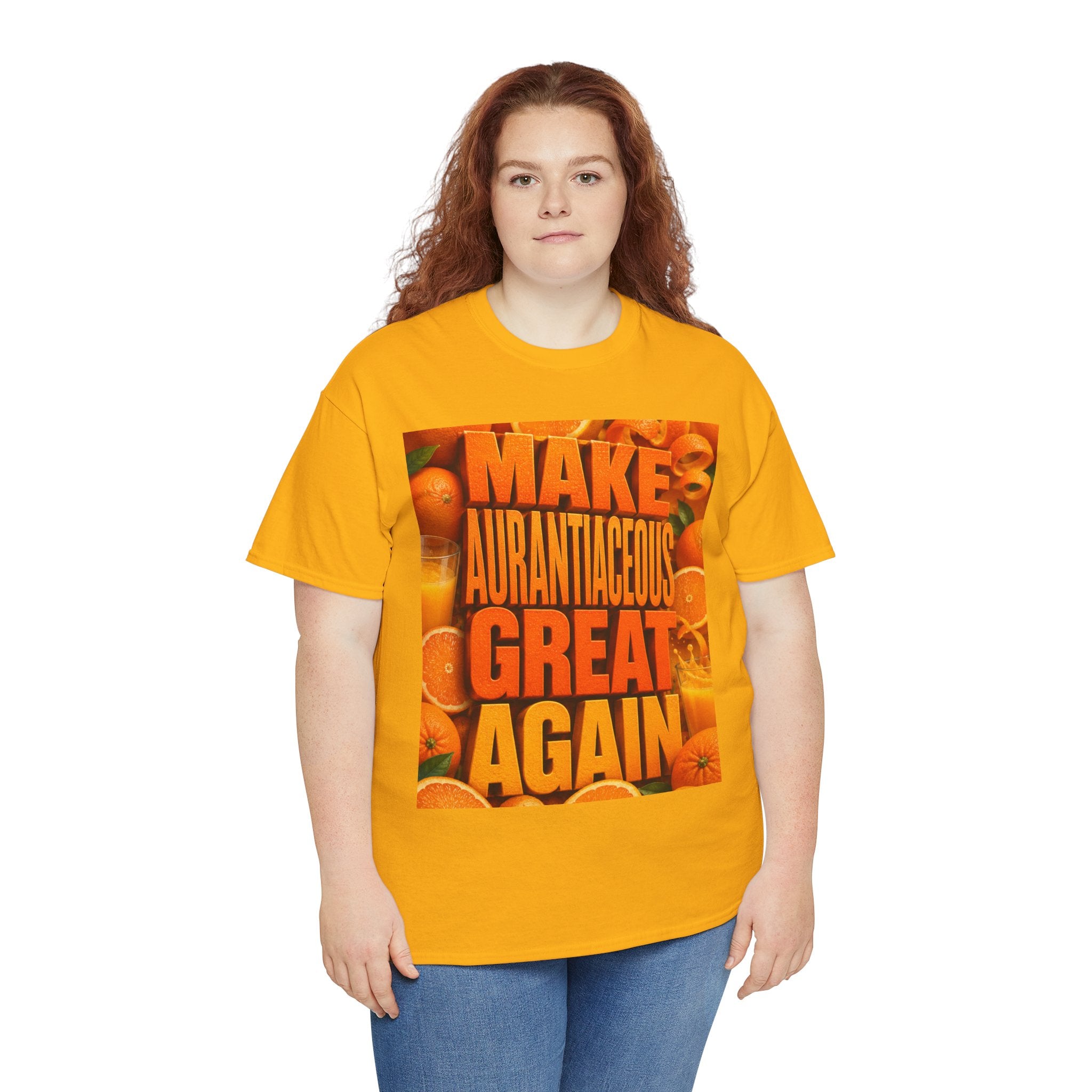 Make Aurantiaceous Great Again - Dark Unisex Heavy Cotton Tee