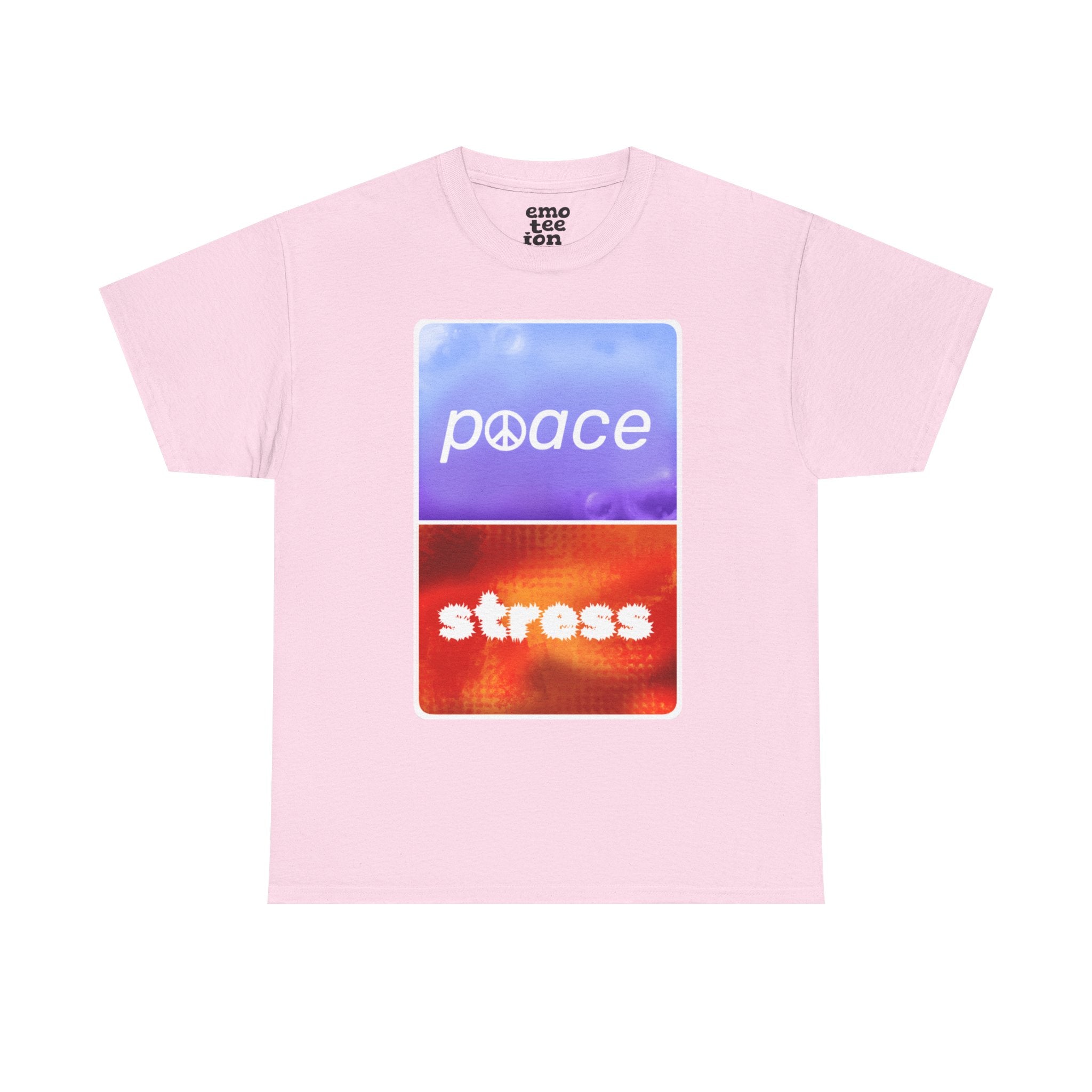 Choose Peace Over Stress - Minimal Light Unisex Heavy Cotton Tee