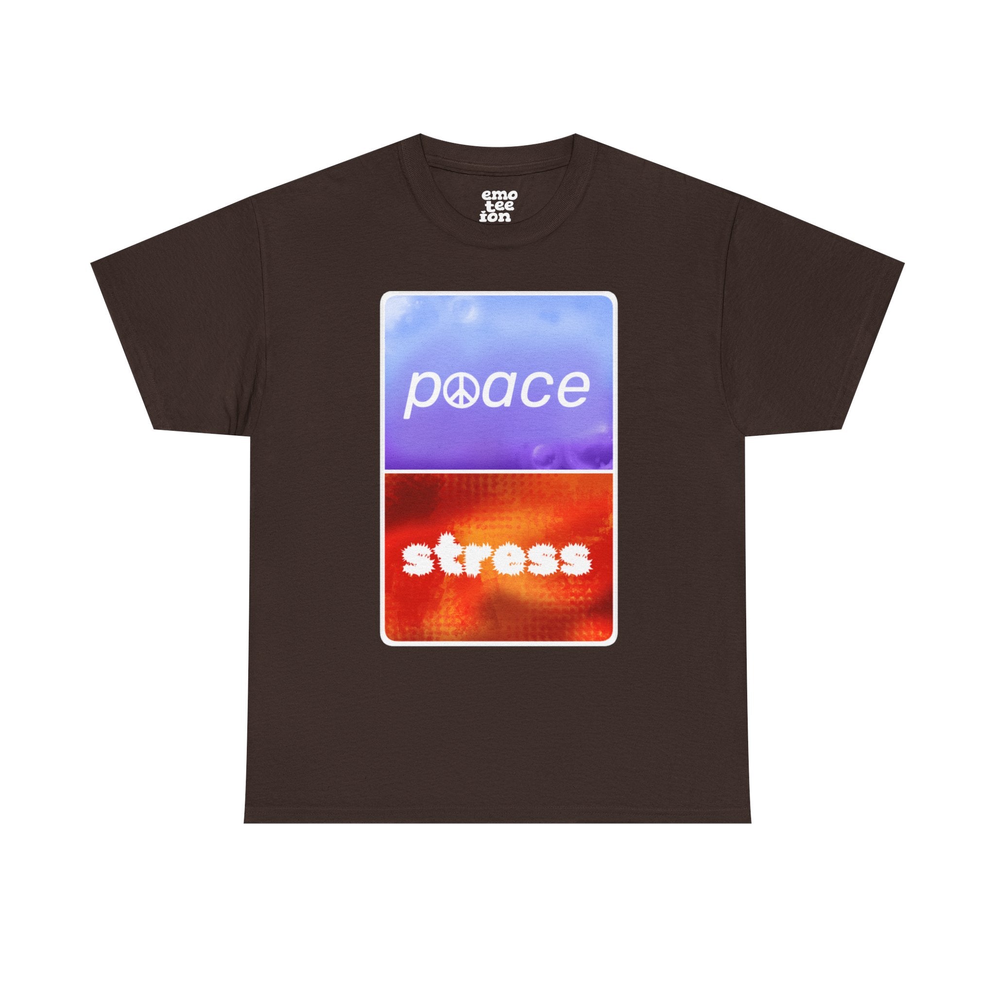 Choose Peace Over Stress - Minimal Dark Unisex Heavy Cotton Tee