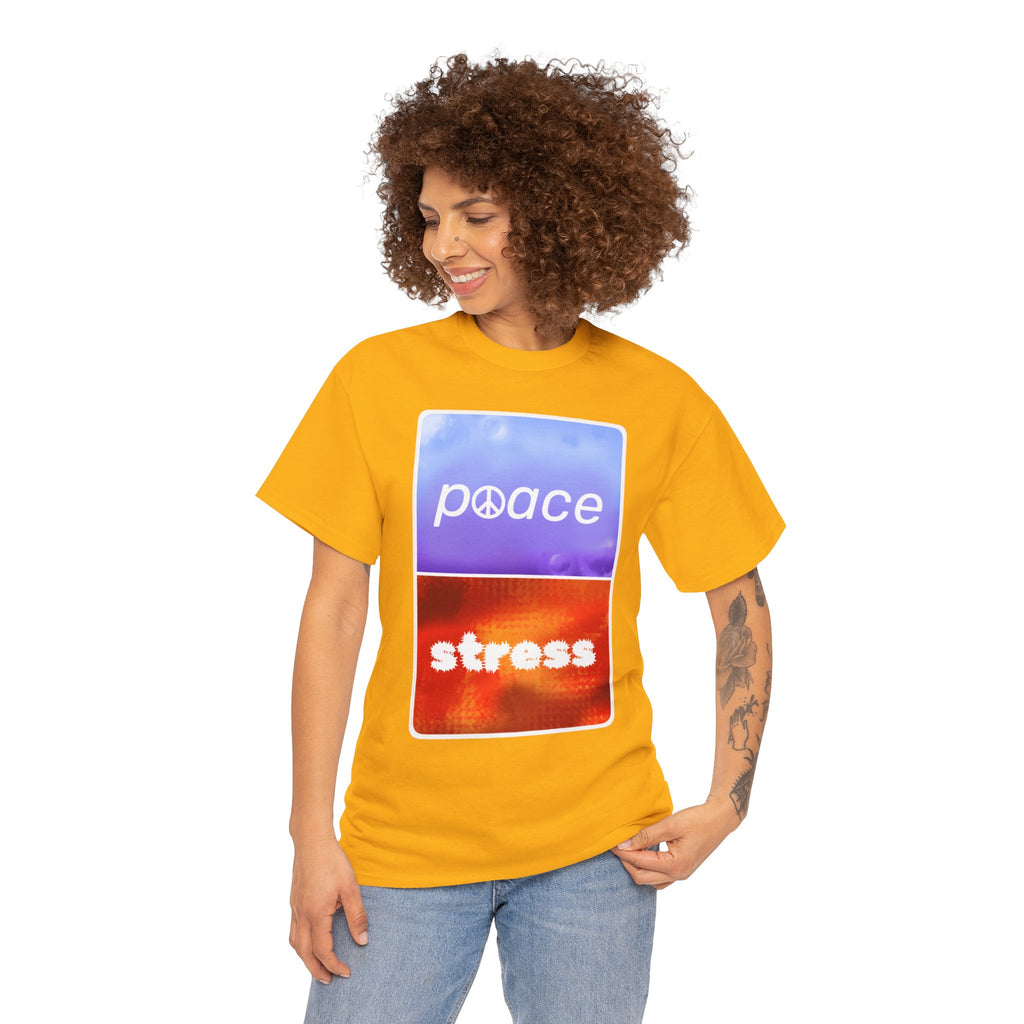 Choose Peace Over Stress - Minimal Dark Unisex Heavy Cotton Tee