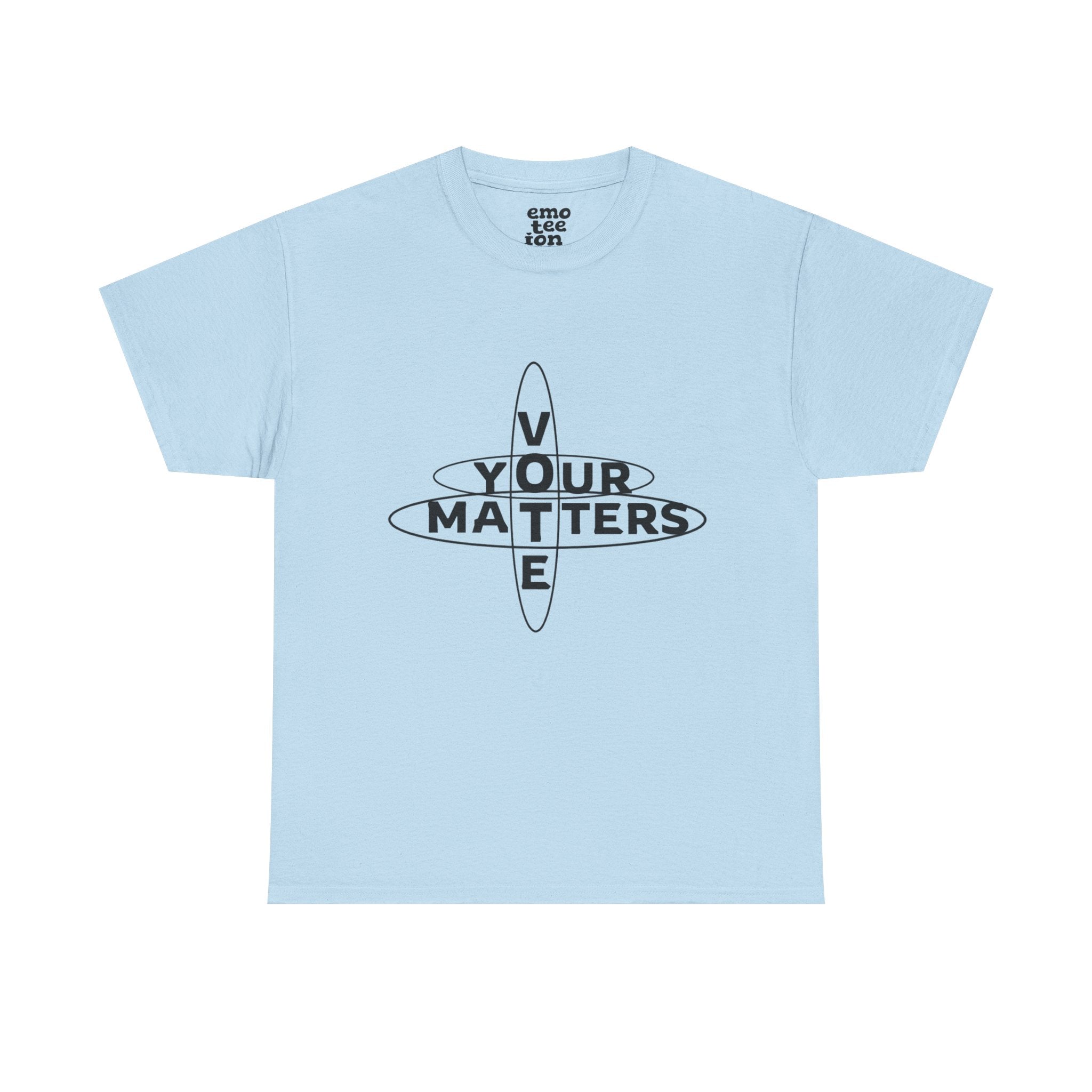 Your VOTE Matters - Word Search Light Front only Unisex Heavy Cotton Tee