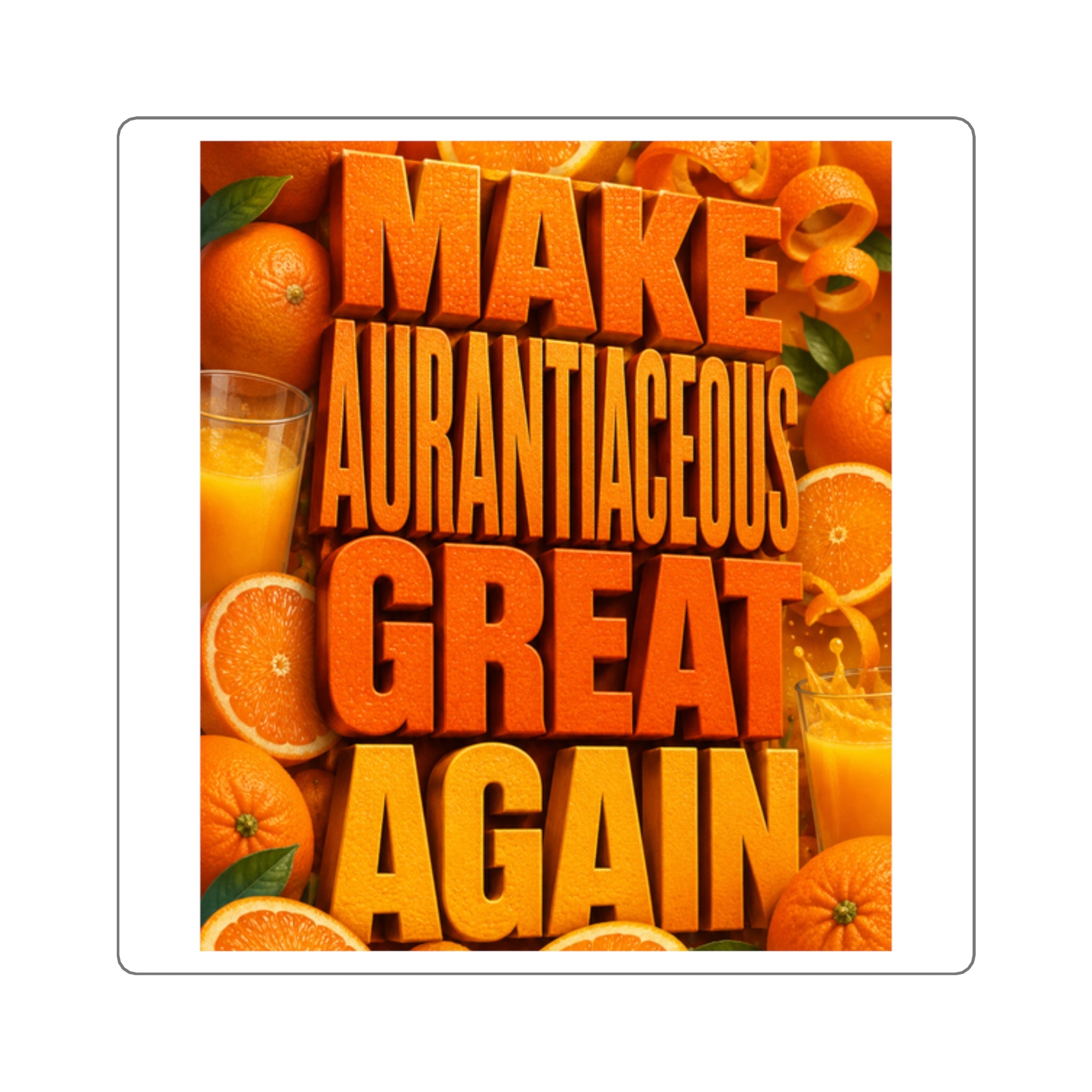 Make Aurantiaceous Great Again - Square Stickers